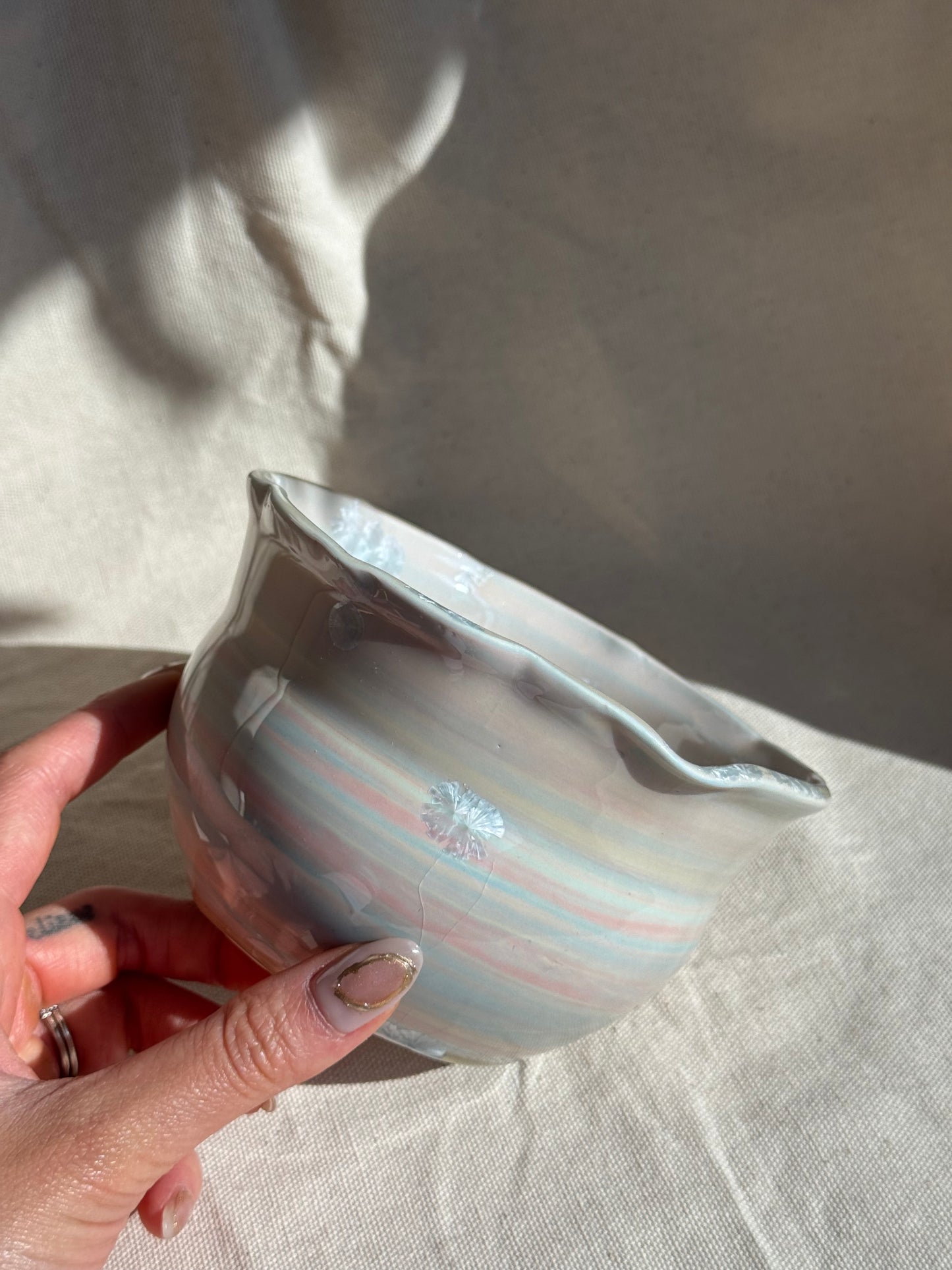 MATCHA BOWL FLORAL RAINBOW π KATAKUCHI πΈ
