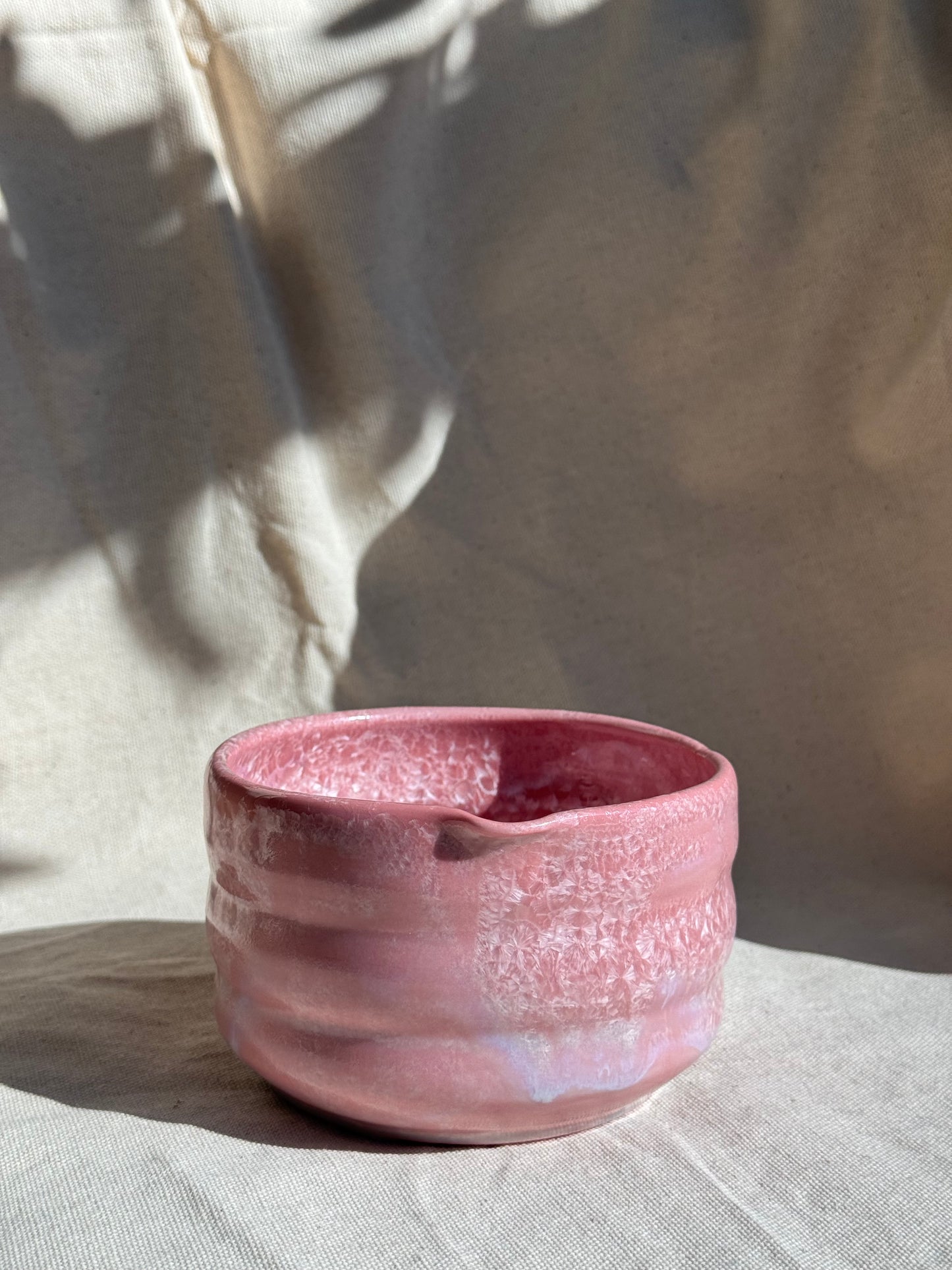 MATCHA BOWL PINKY GLAZE KATAKUCHI πΈ