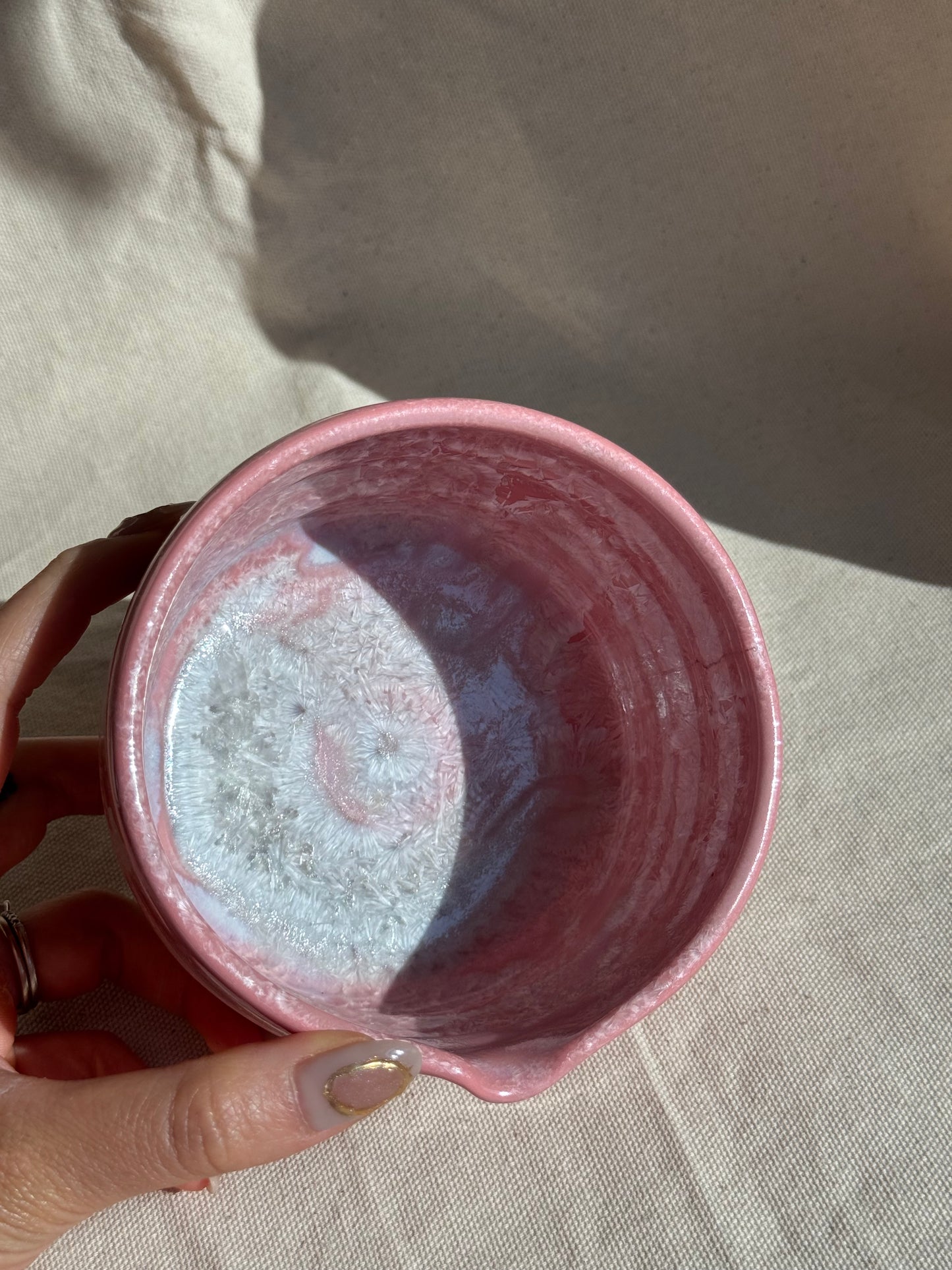 MATCHA BOWL PINKY GLAZE KATAKUCHI πΈ
