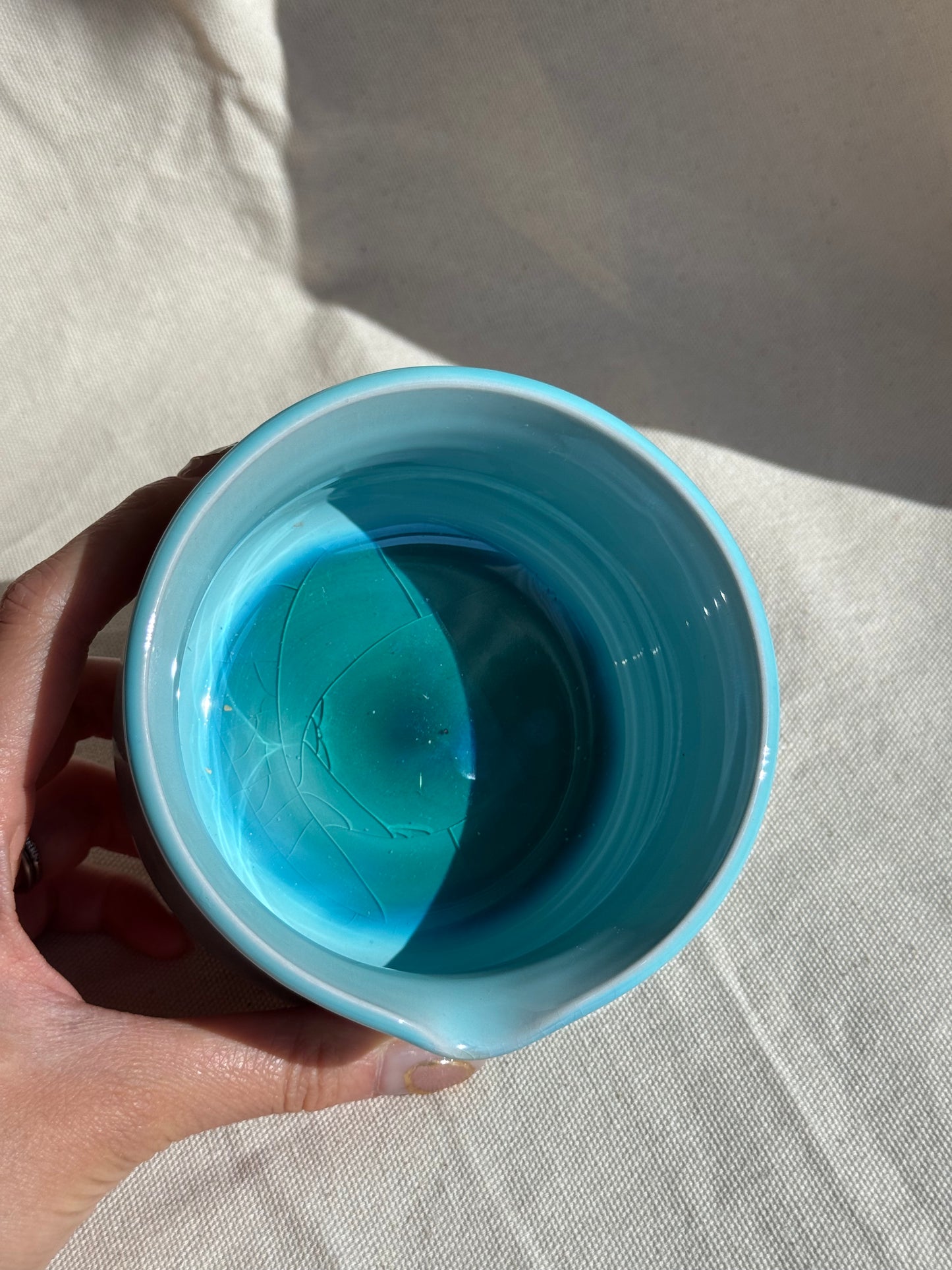 MATCHA BOWL CELADON CRACKING GLAZE KATAKUCHI πΈ