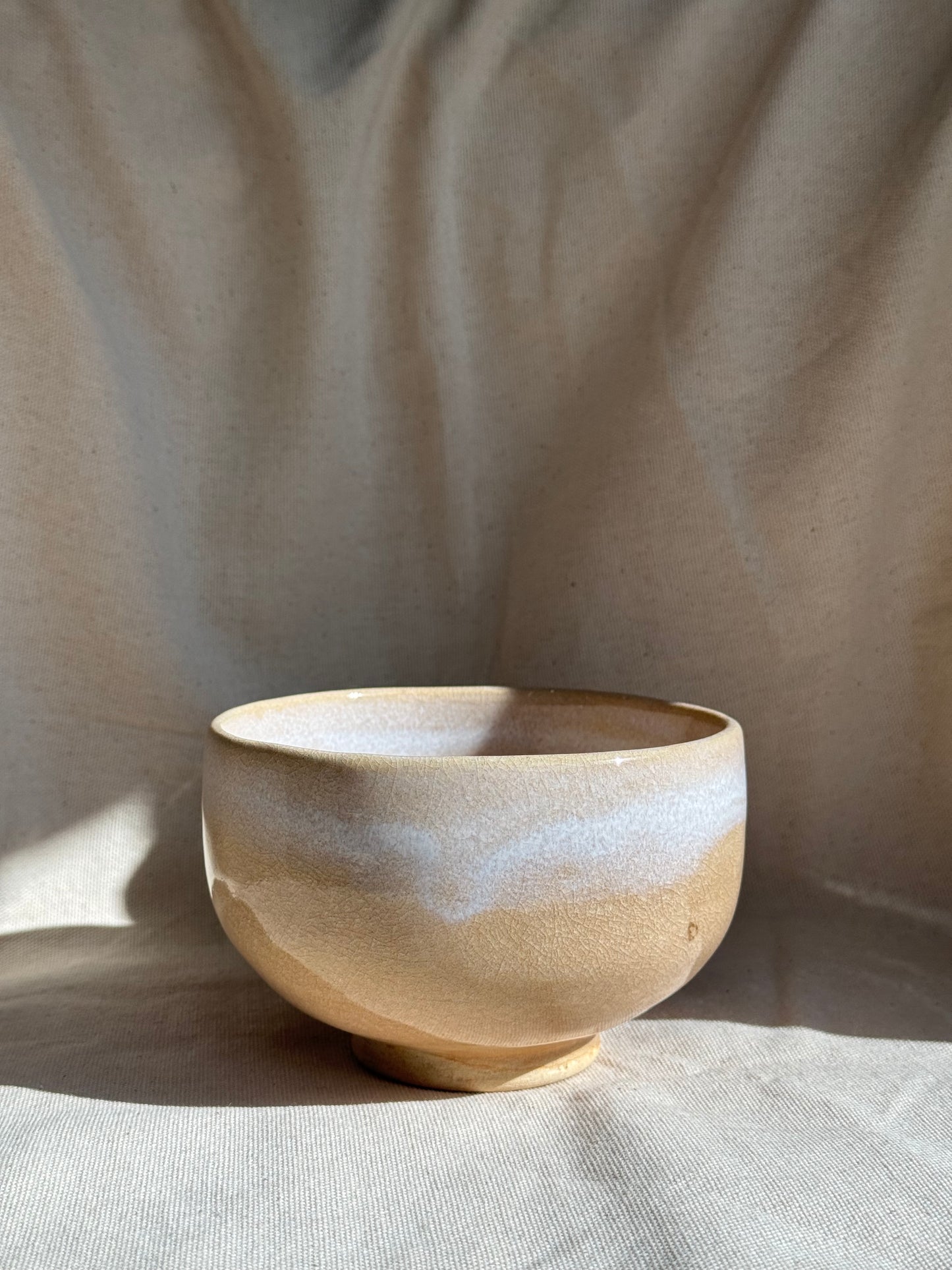 MATCHA BOWL HAGI YAKI DRIPPING CREAM GLAZE πΈ