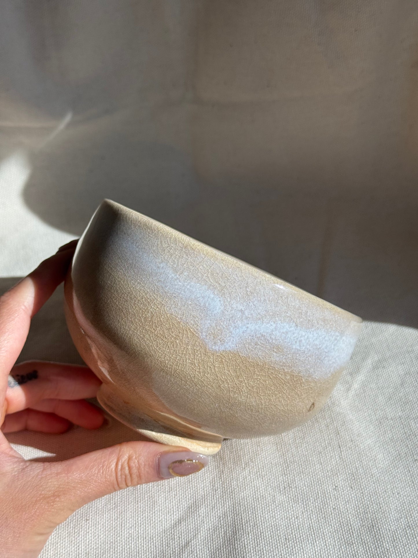MATCHA BOWL HAGI YAKI DRIPPING CREAM GLAZE πΈ