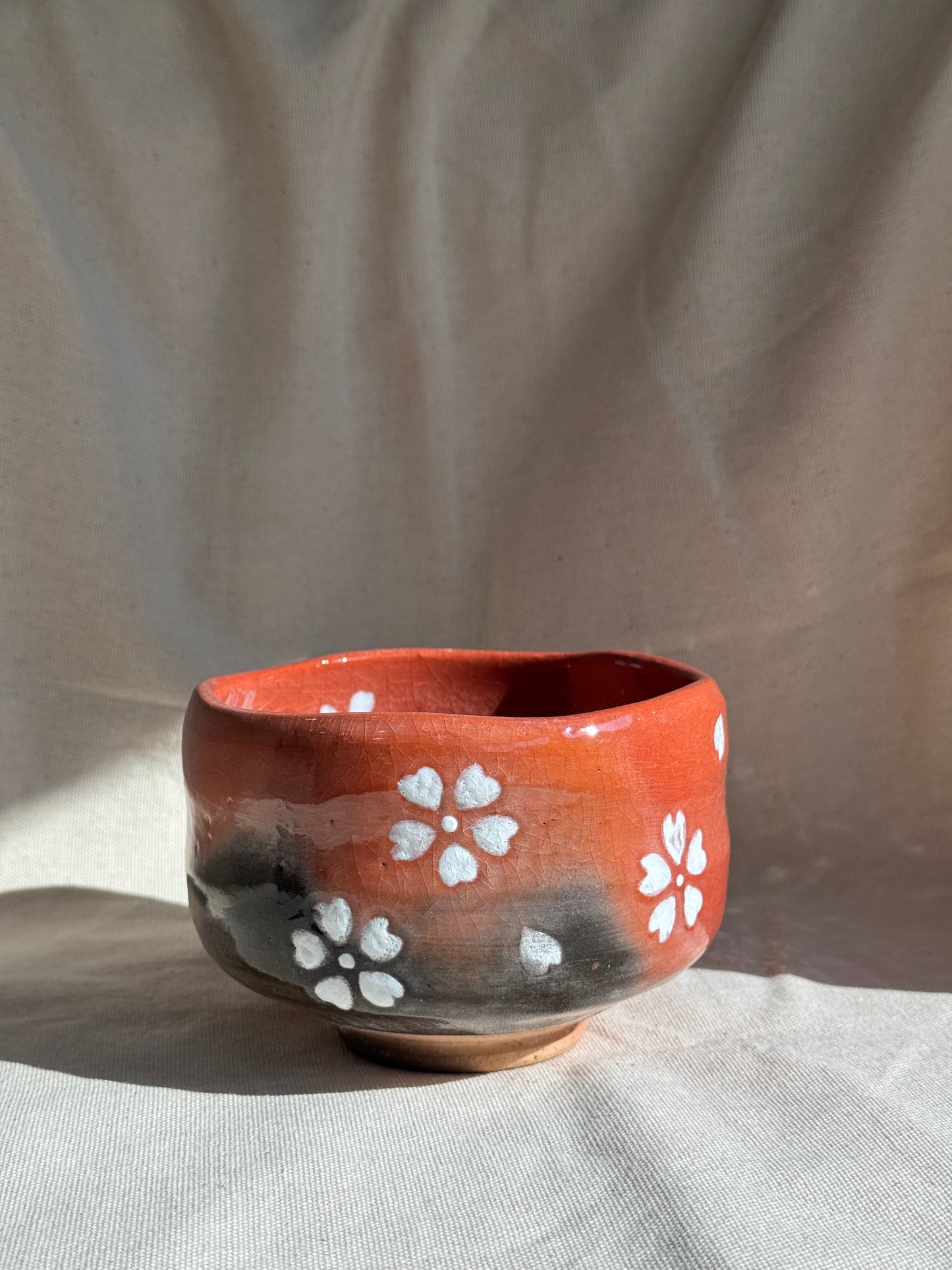 MATCHA BOWL AKA RAKU BLOSSOM FLOWERS πΈ