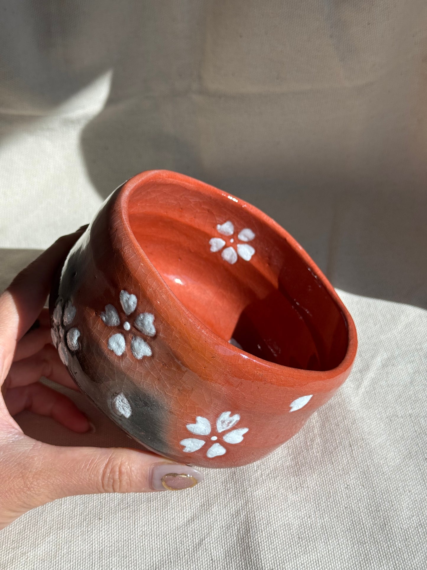 MATCHA BOWL AKA RAKU BLOSSOM FLOWERS πΈ