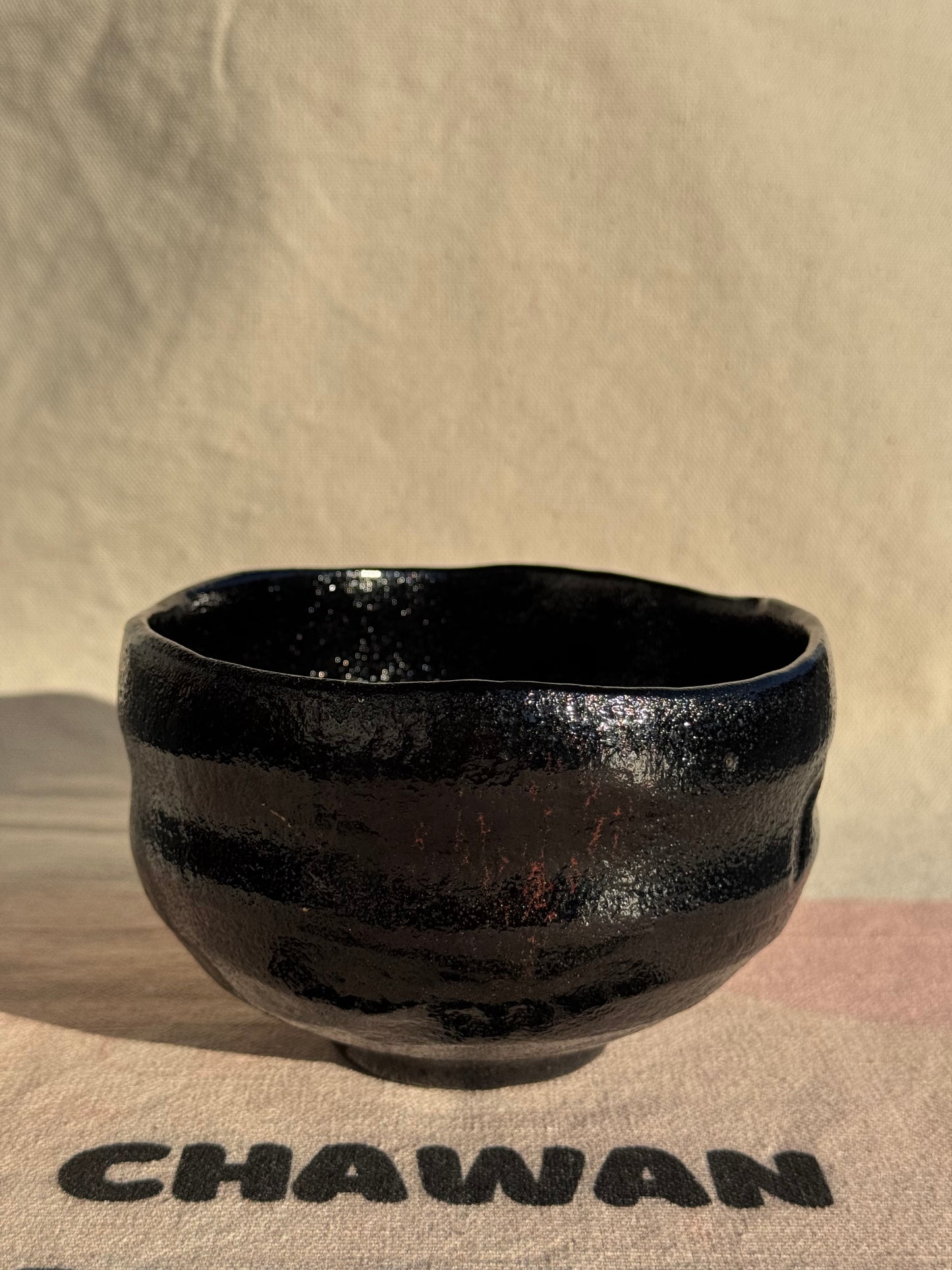 MATCHA TEA BOWL KURO RAKU 🌸