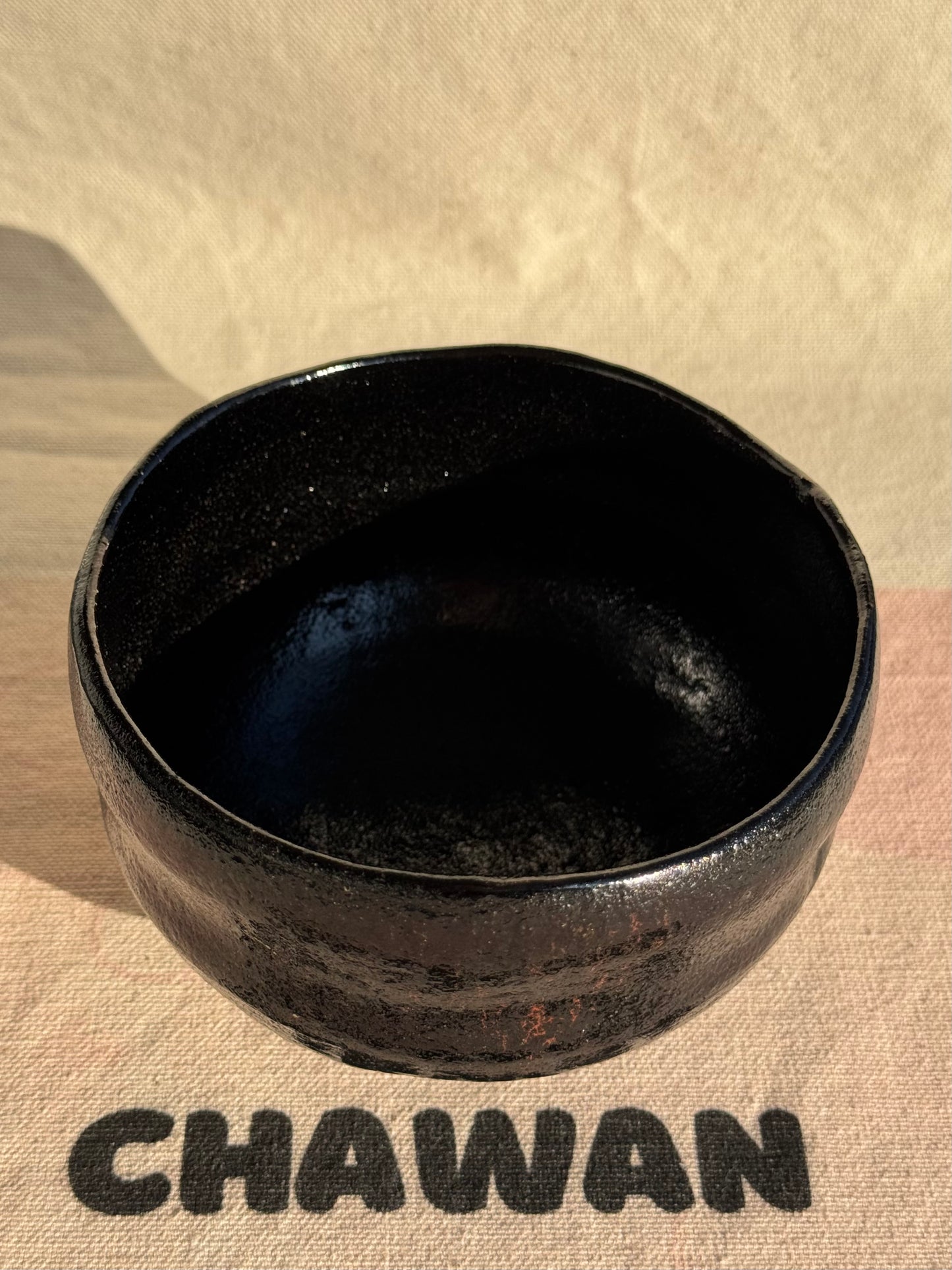 MATCHA TEA BOWL KURO RAKU 🌸