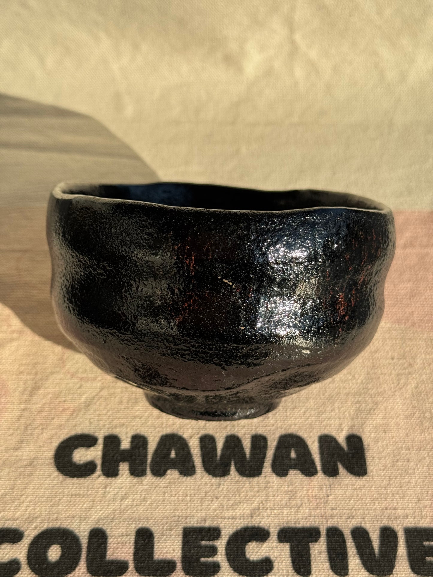 MATCHA TEA BOWL KURO RAKU 🌸
