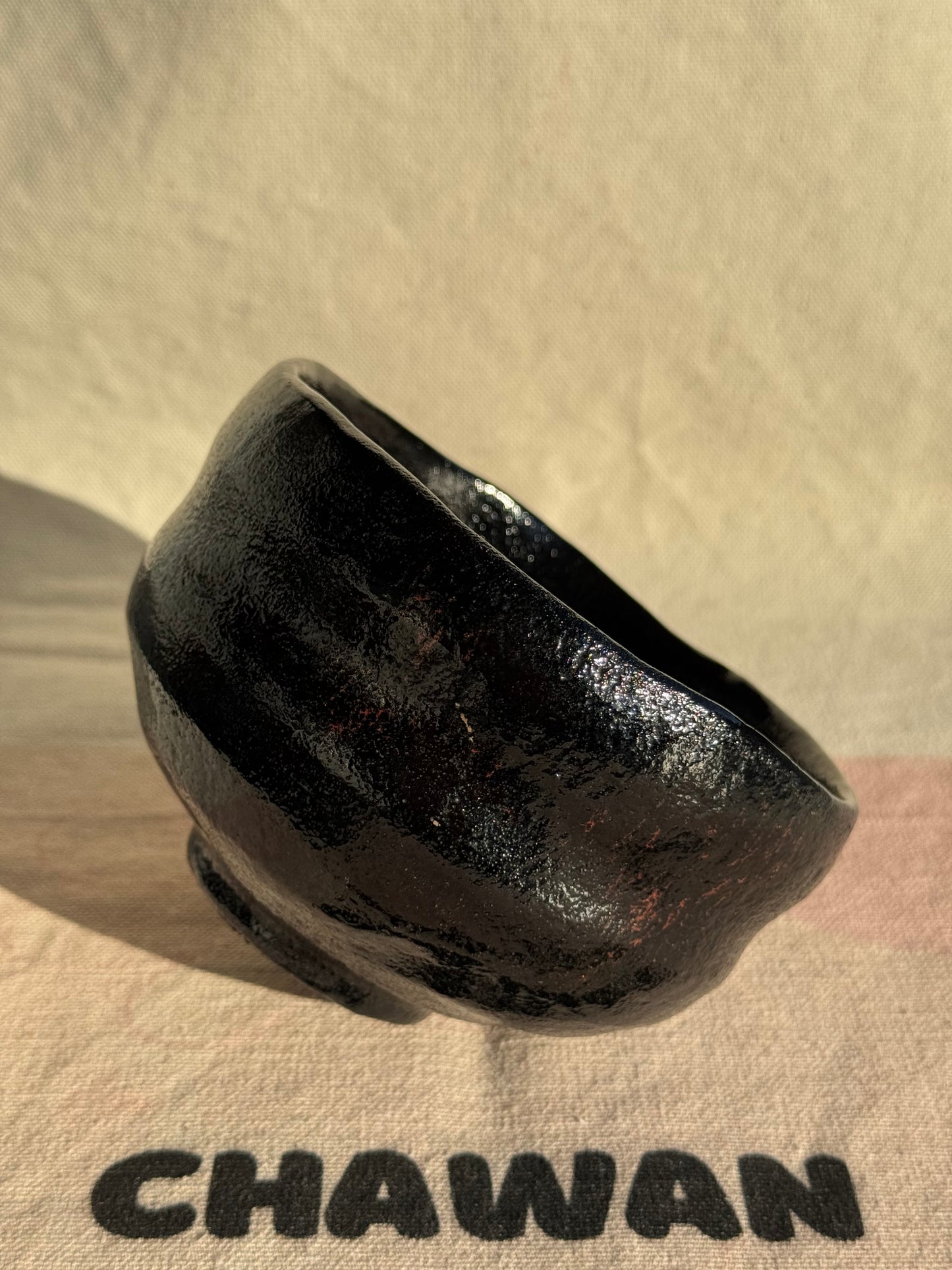 MATCHA TEA BOWL KURO RAKU 🌸