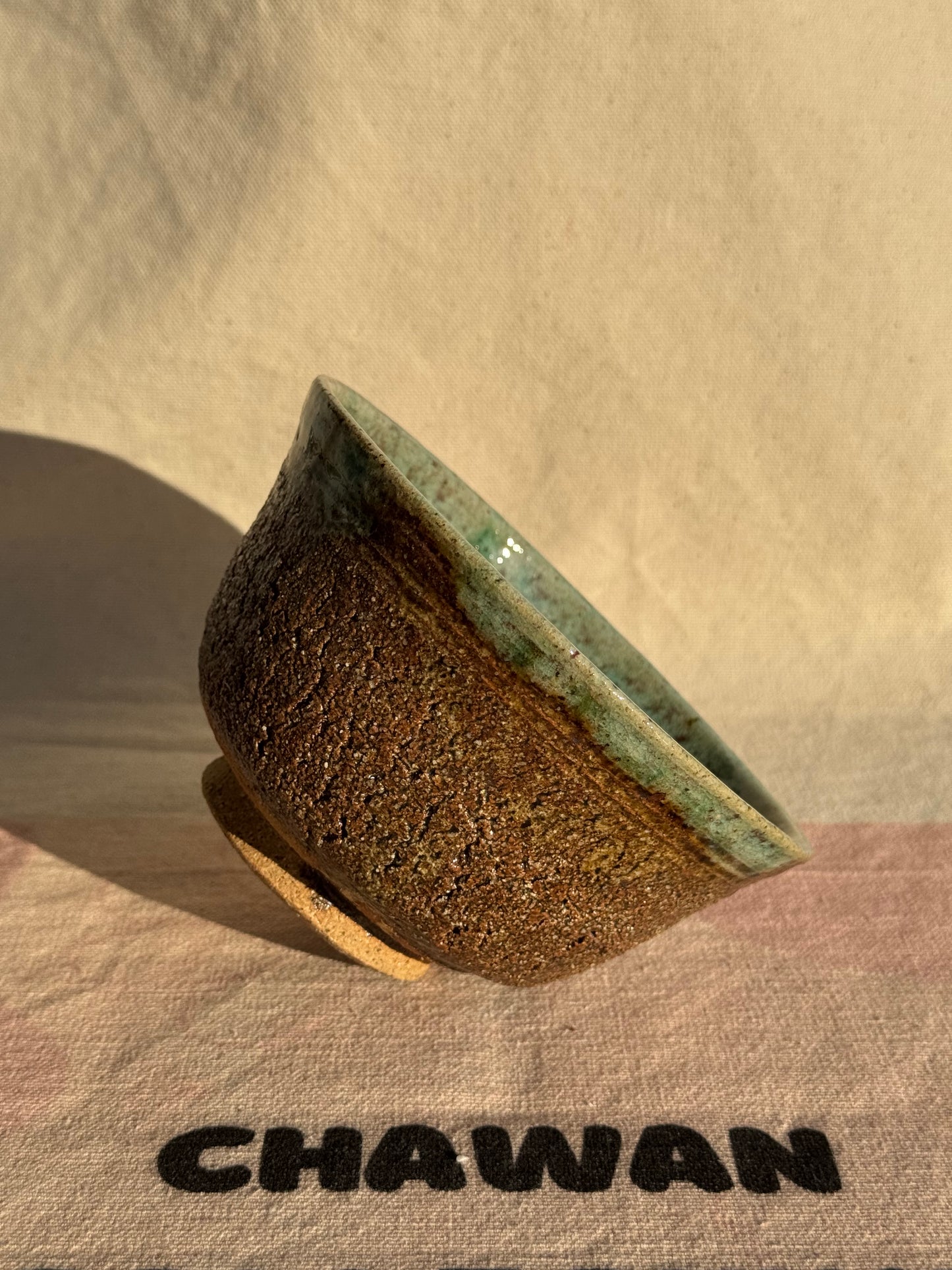MATCHA BOWL GREEN RED STONE CLAY 🌸