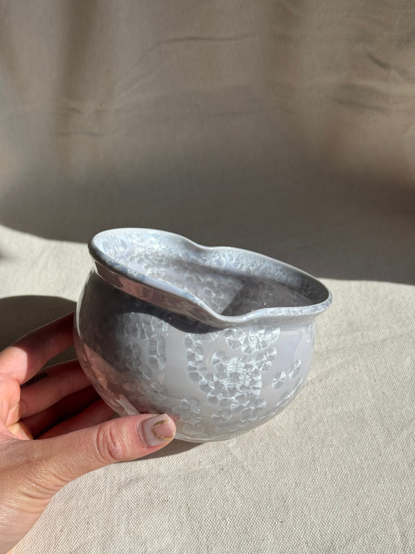 MATCHA BOWL LIGHT GREY LOVE KATAKUCHI 🌸