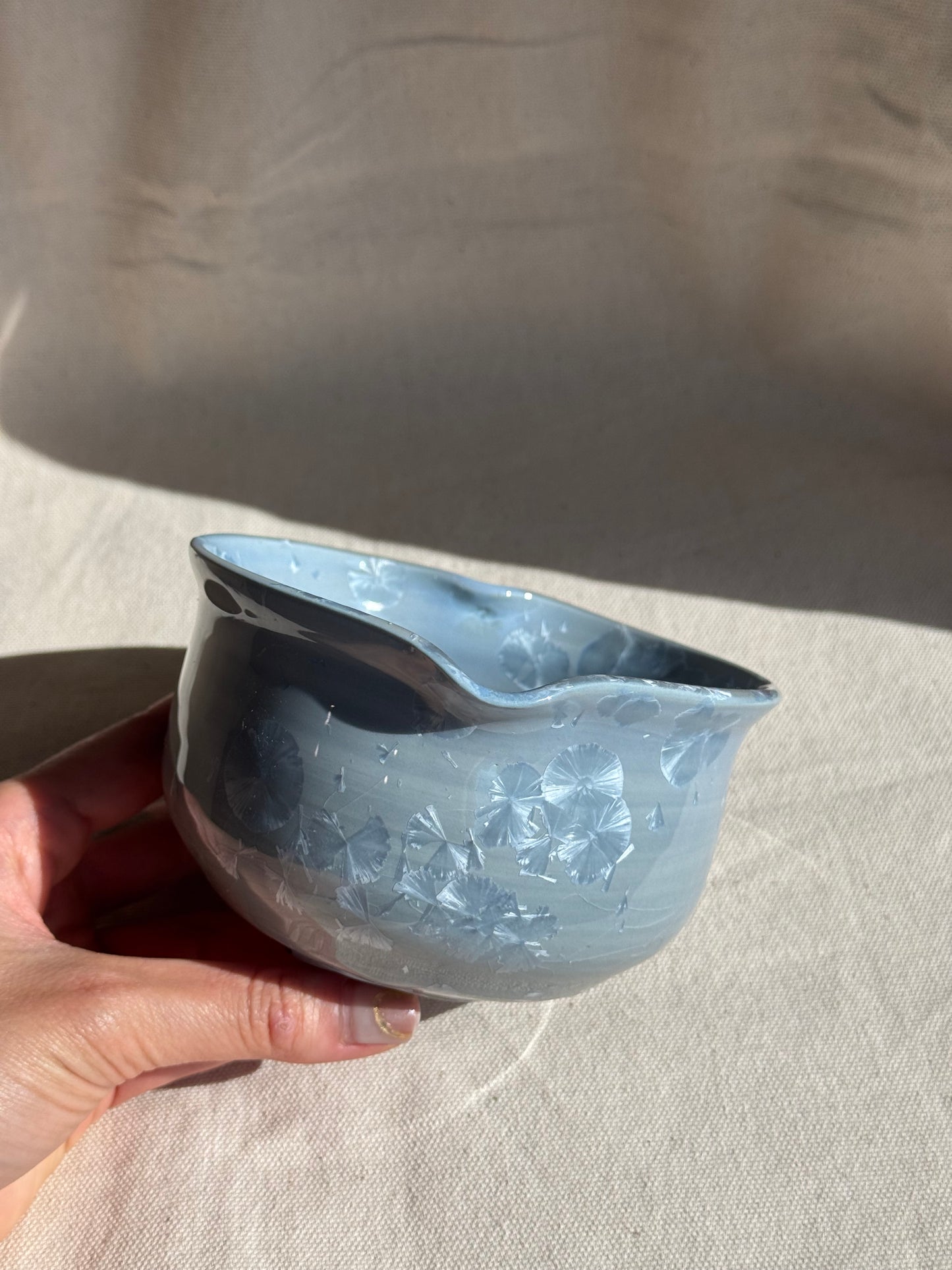 MATCHA BOWL BLUE GREY LOVE KATAKUCHI 🌸