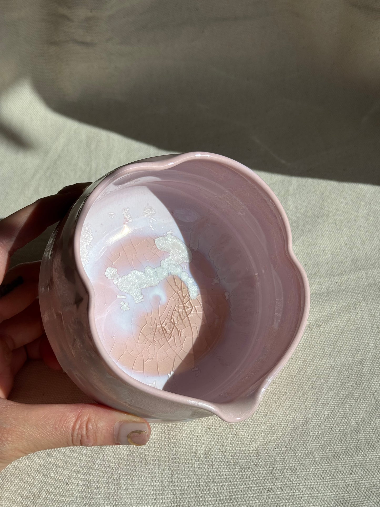 MATCHA BOWL IRREGULAR MATTE PINK KATAKUCHI 🌸