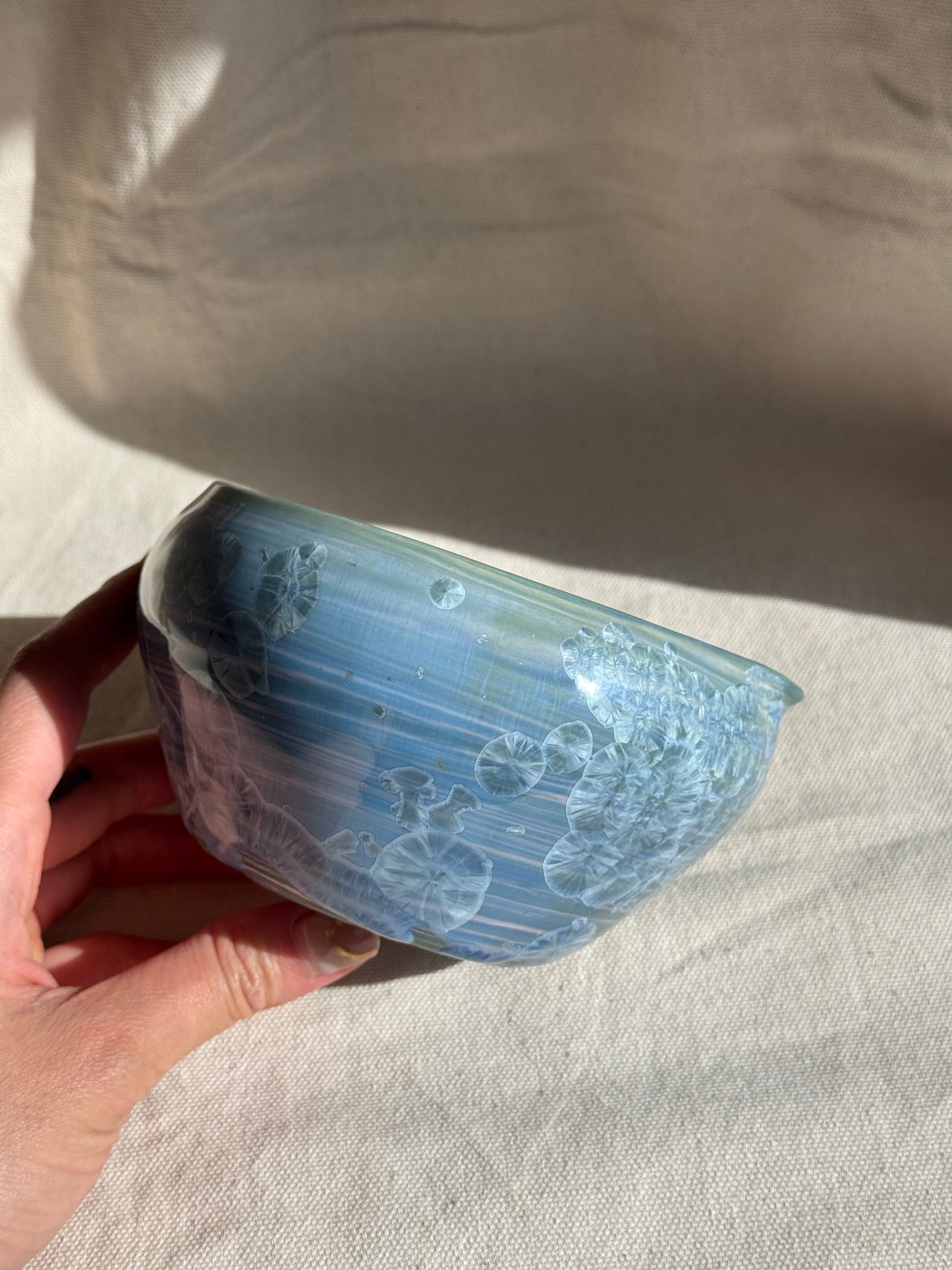 MATCHA BOWL 2 TONE BLUE GREEN MARBLE LOVE KATAKUCHI πΈ