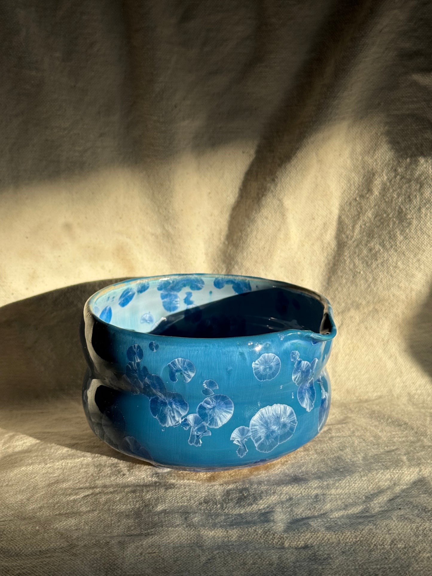 MATCHA BOWL HOURGLASS AQUA BLUE KATAKUCHI ๐ธ