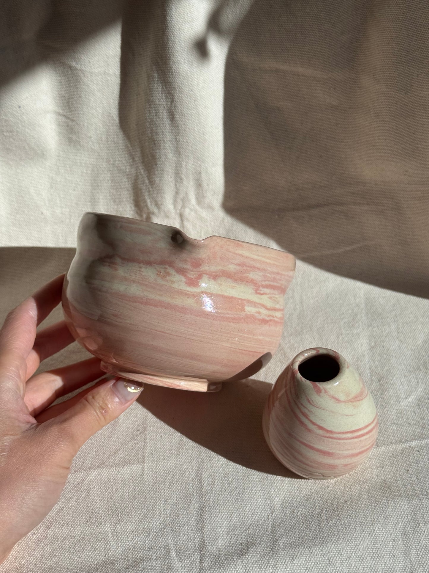 MATCHA BOWL STRAWBERRY MILK CANDY KATAKUCHI SET ๐ธ