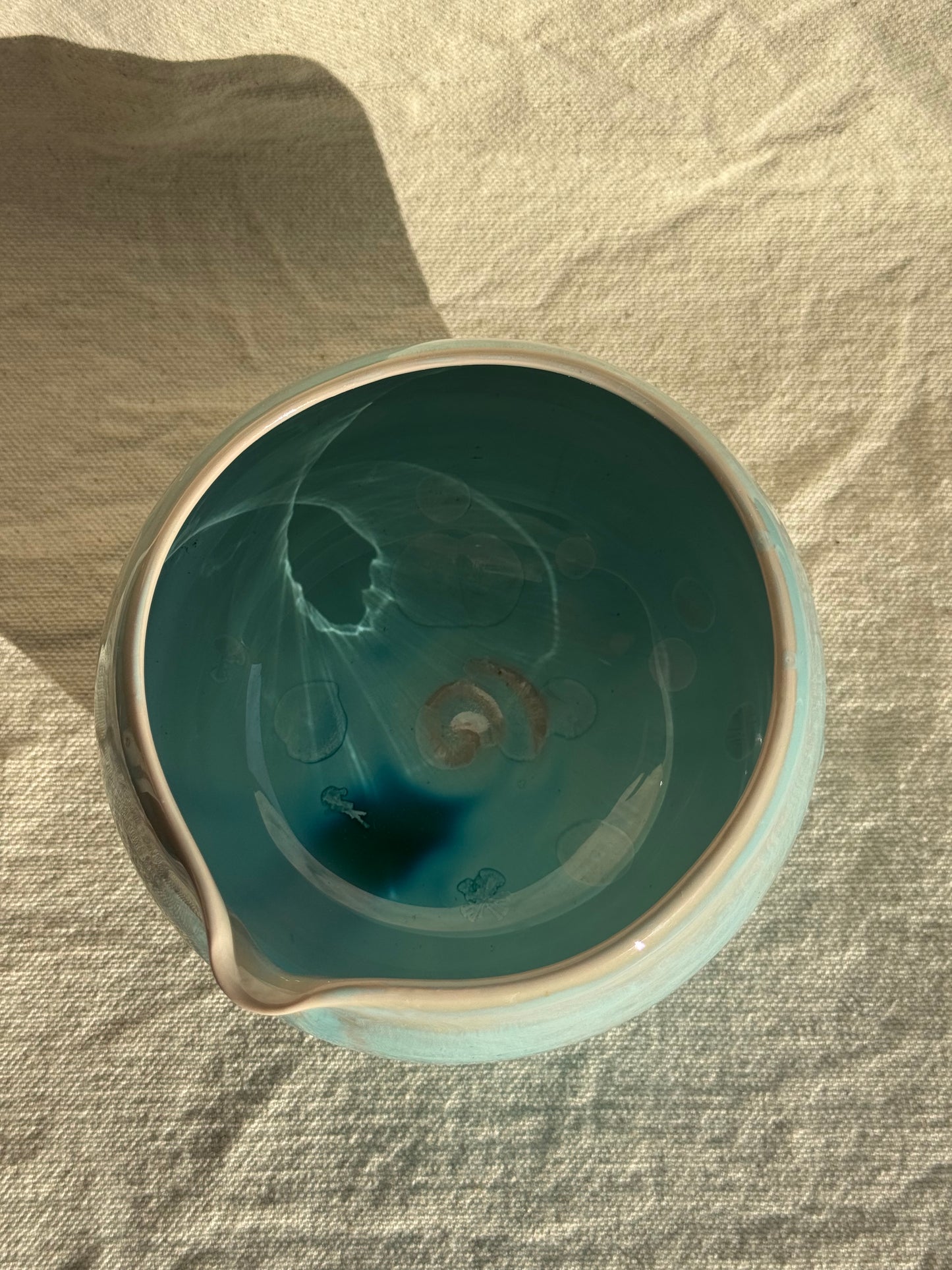 MATCHA BOWL CELADON BLUE GLAZE KATAKUCHI πΈ