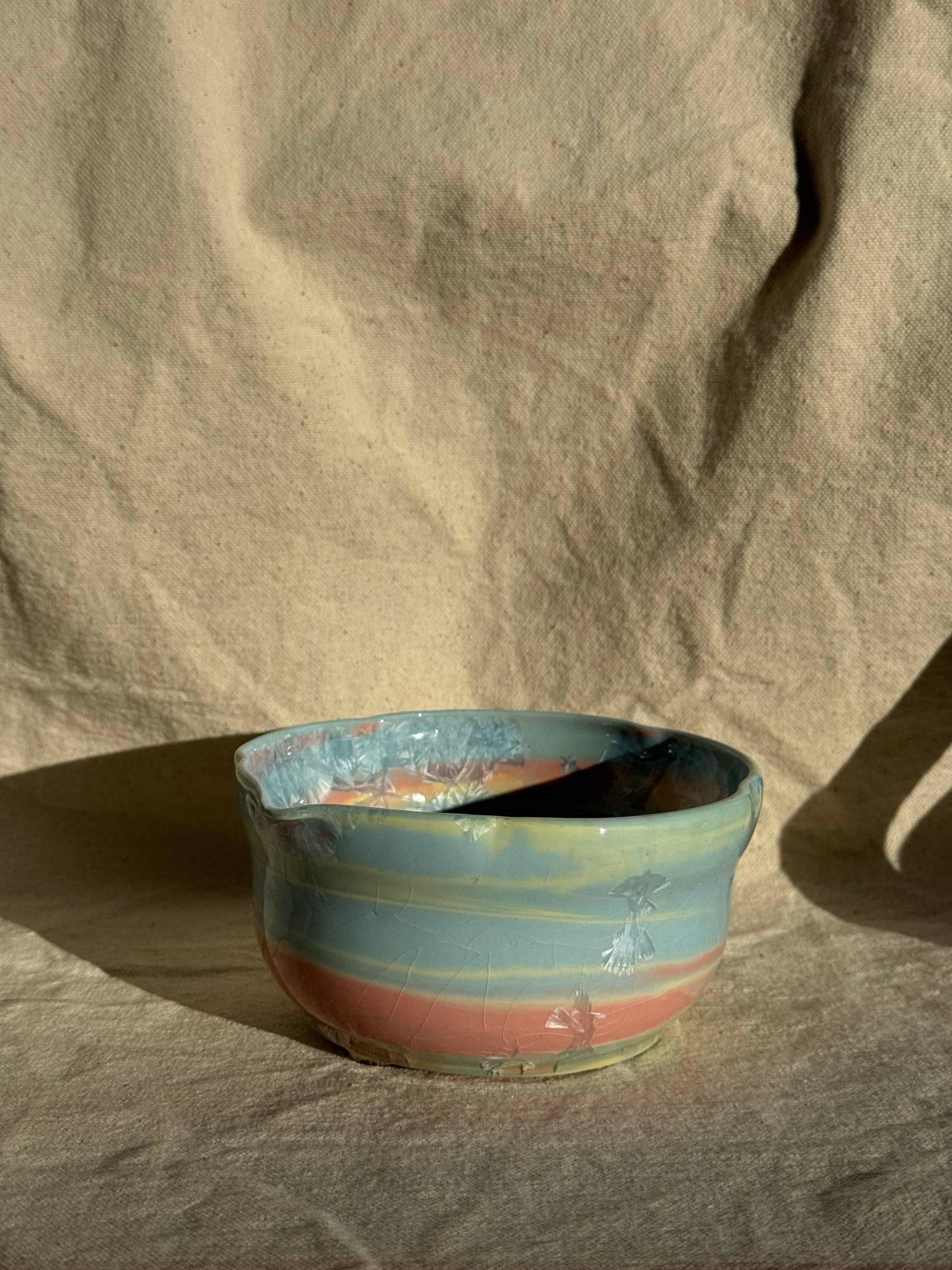 MATCHA BOWL FLORAL RAINBOW KATAKUCHI πΈ