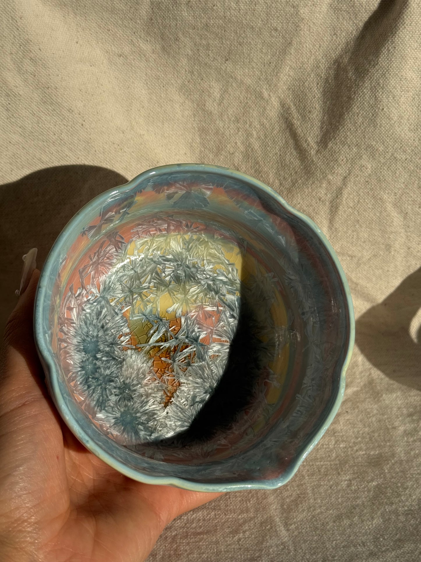 MATCHA BOWL FLORAL RAINBOW KATAKUCHI πΈ