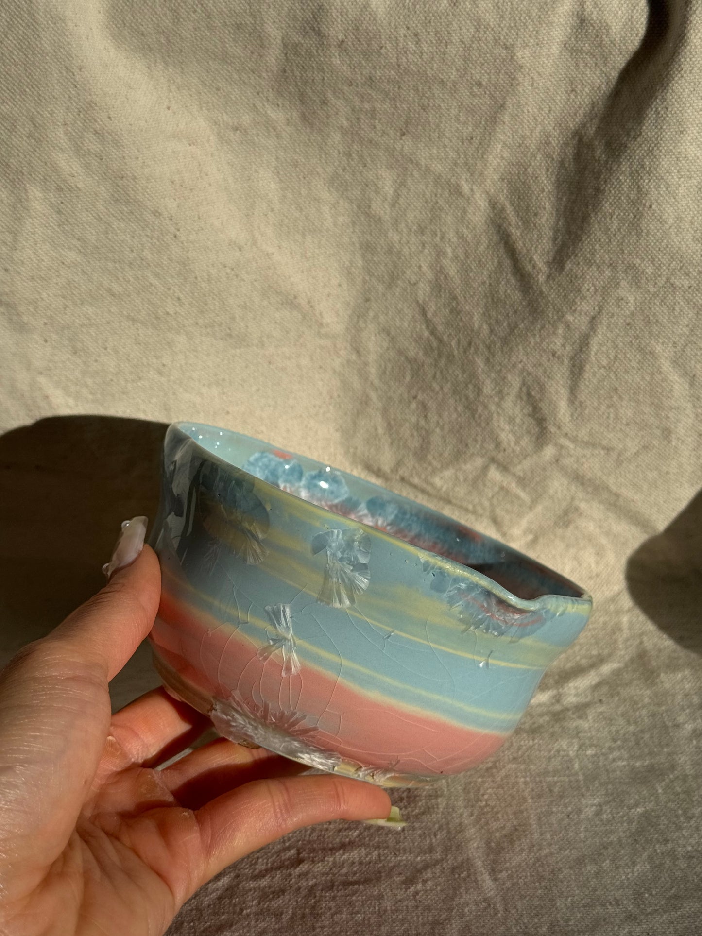 MATCHA BOWL FLORAL RAINBOW KATAKUCHI πΈ