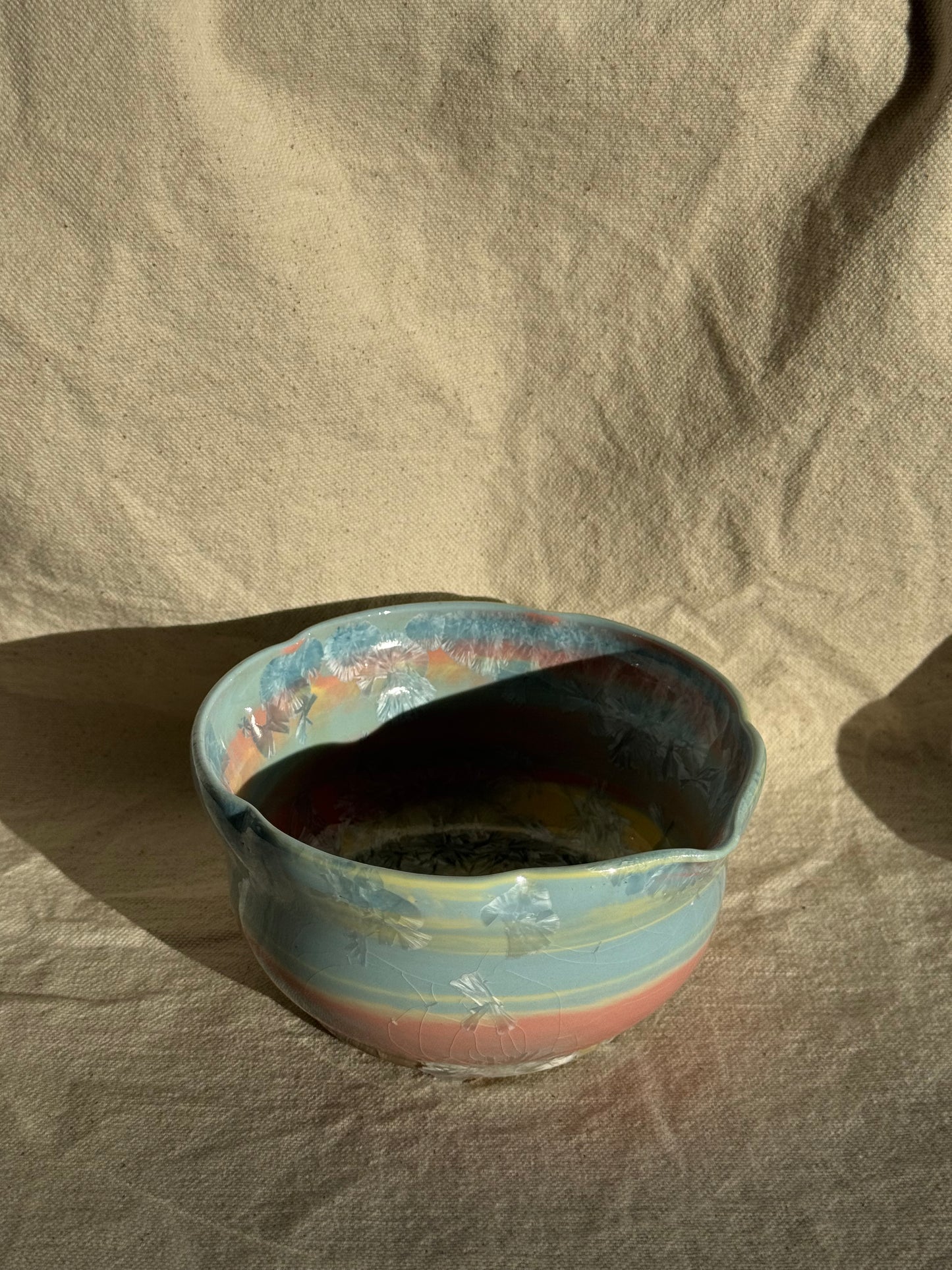 MATCHA BOWL FLORAL RAINBOW KATAKUCHI πΈ