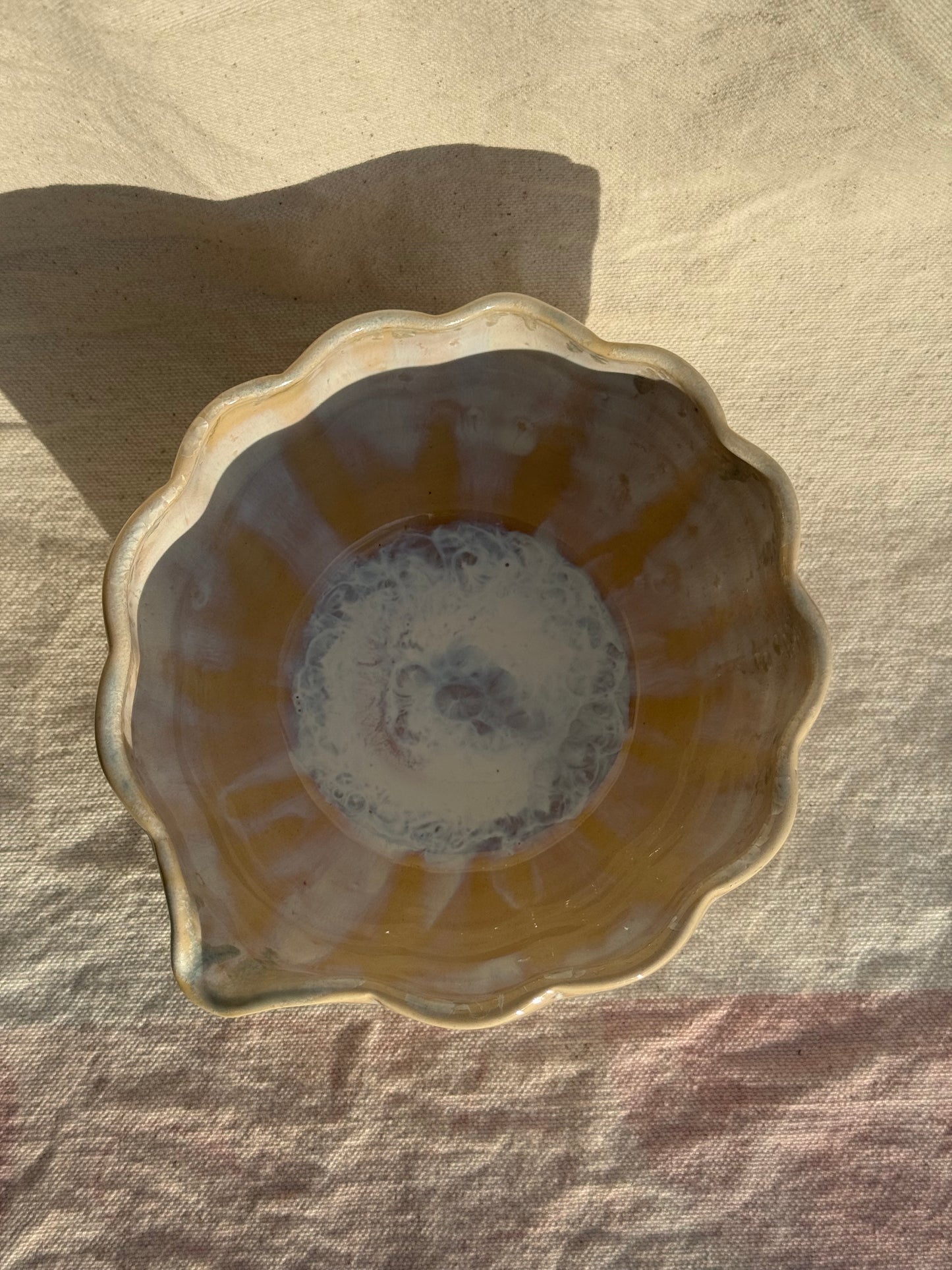 MATCHA BOWL SEASHELL PEARL GLAZE KATAKUCHI πΈ