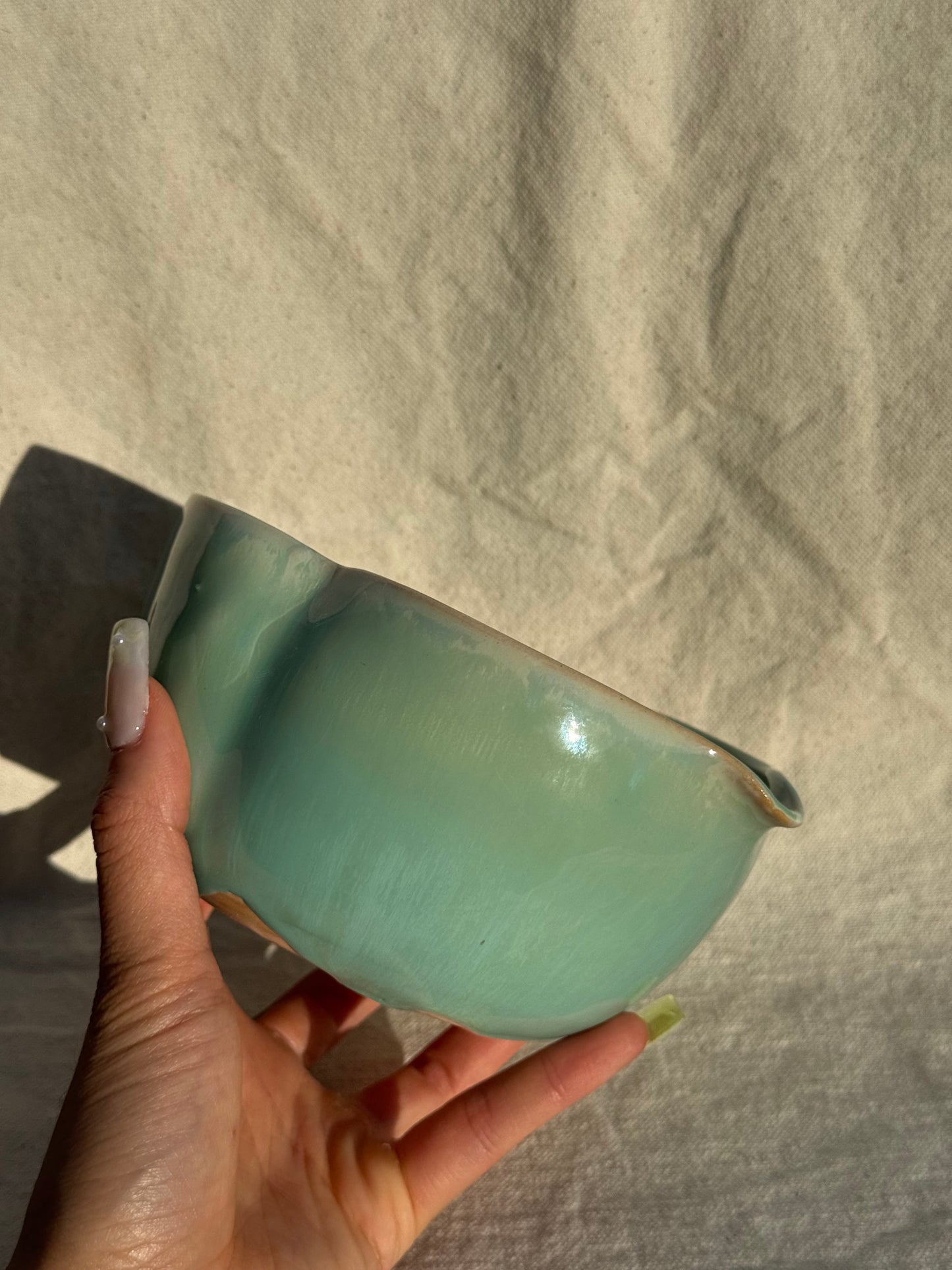 MATCHA BOWL GREEN GLAZE KATAKUCHI ๐ธ