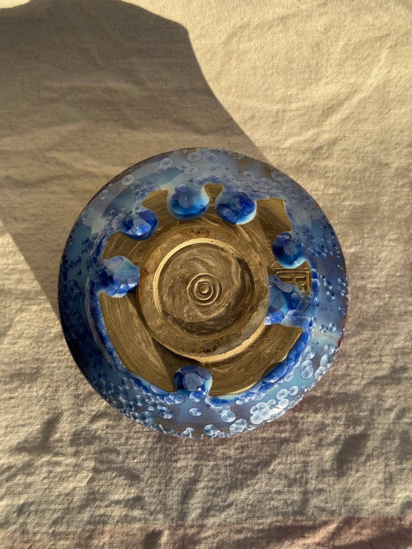 MATCHA BOWL BLUE RED GLAZE OMBRE πΈ