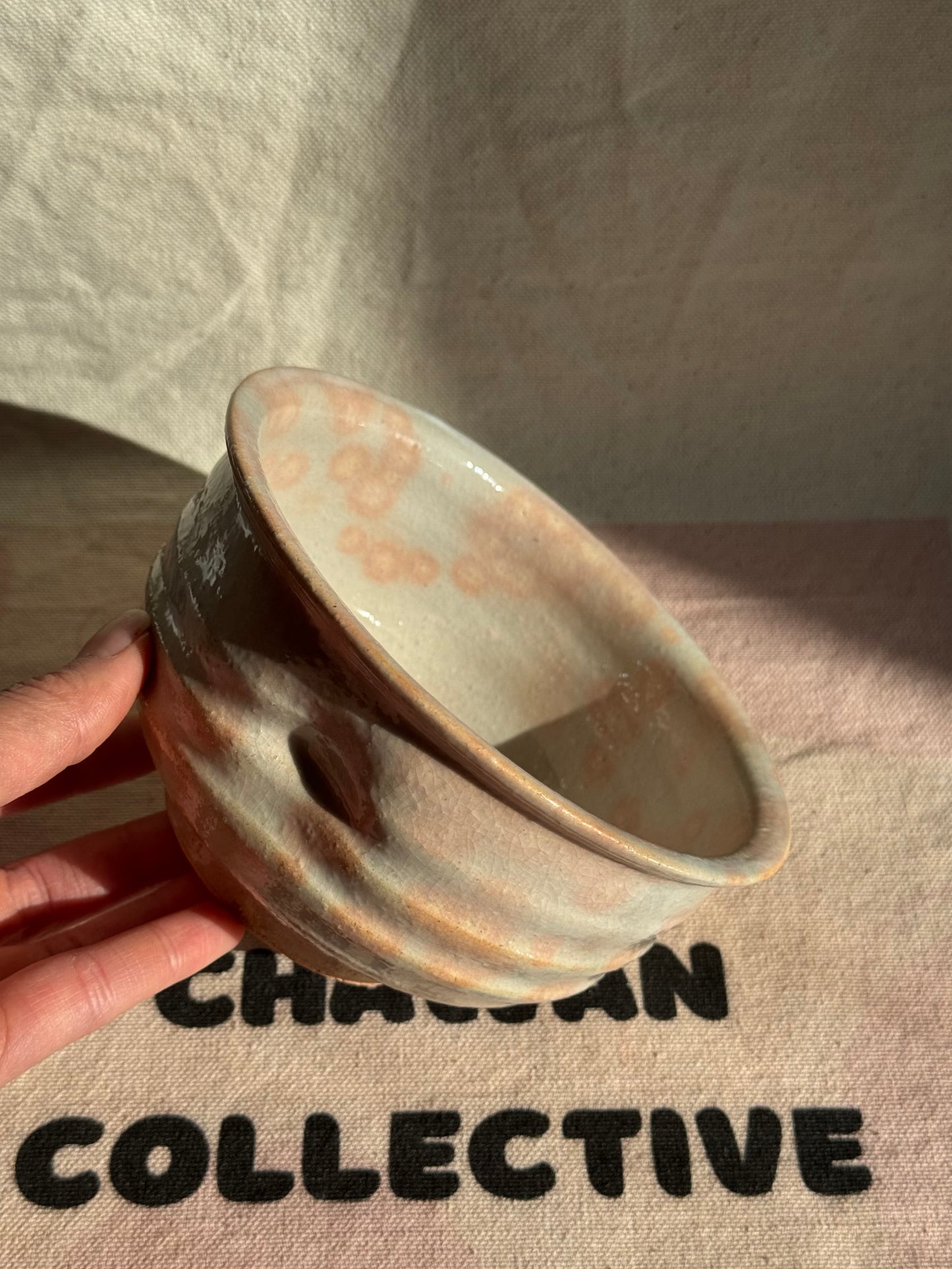 MATCHA BOWL HAGI YAKI BLOOMING PEACHY GLAZE 🌸