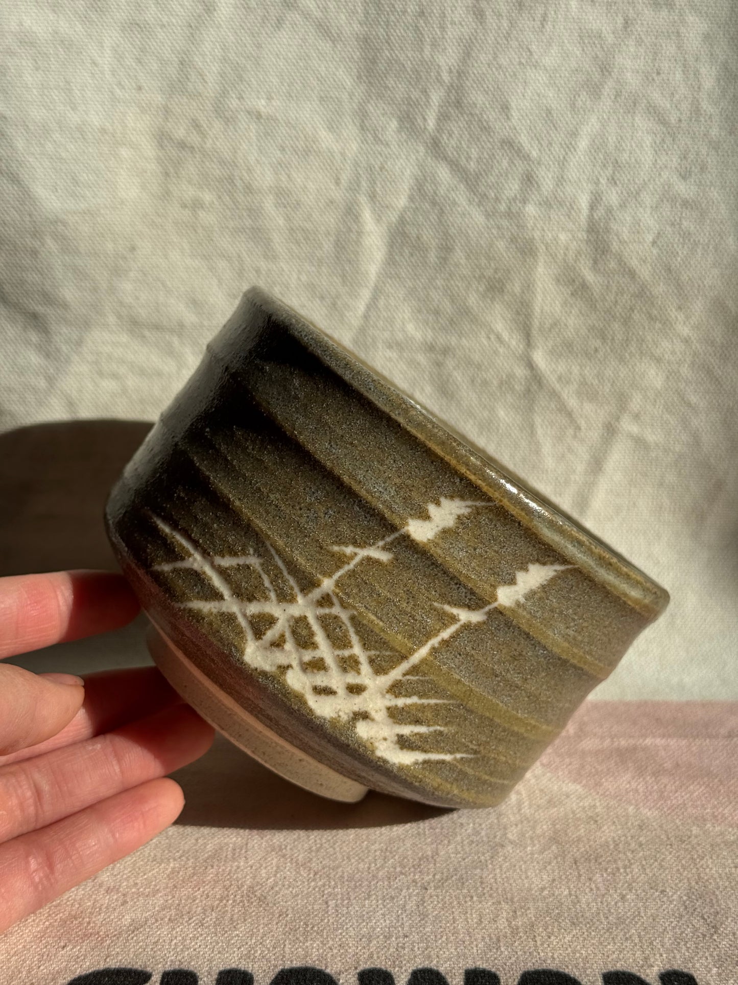 TEA BOWL MINO YAKI GREEN GLAZE 🌸