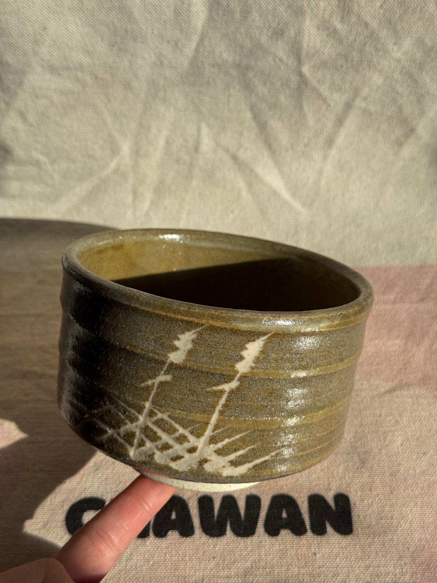 TEA BOWL MINO YAKI GREEN GLAZE 🌸
