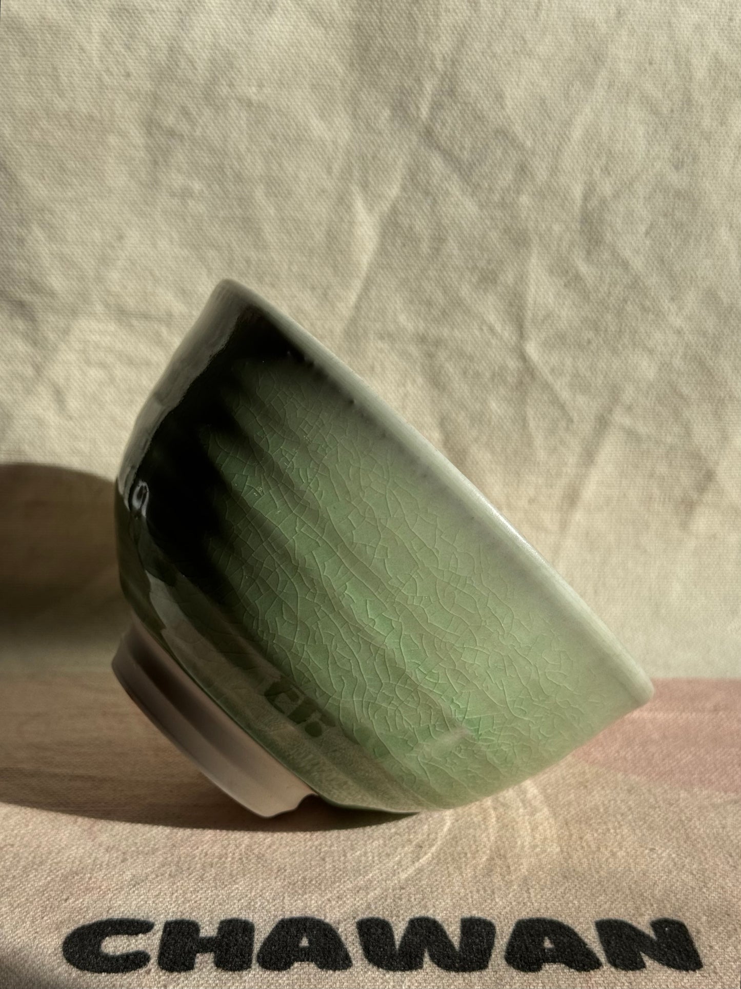 MATCHA TEA BOWL LIGHT GREEN CRACKLE GLAZE 🌸