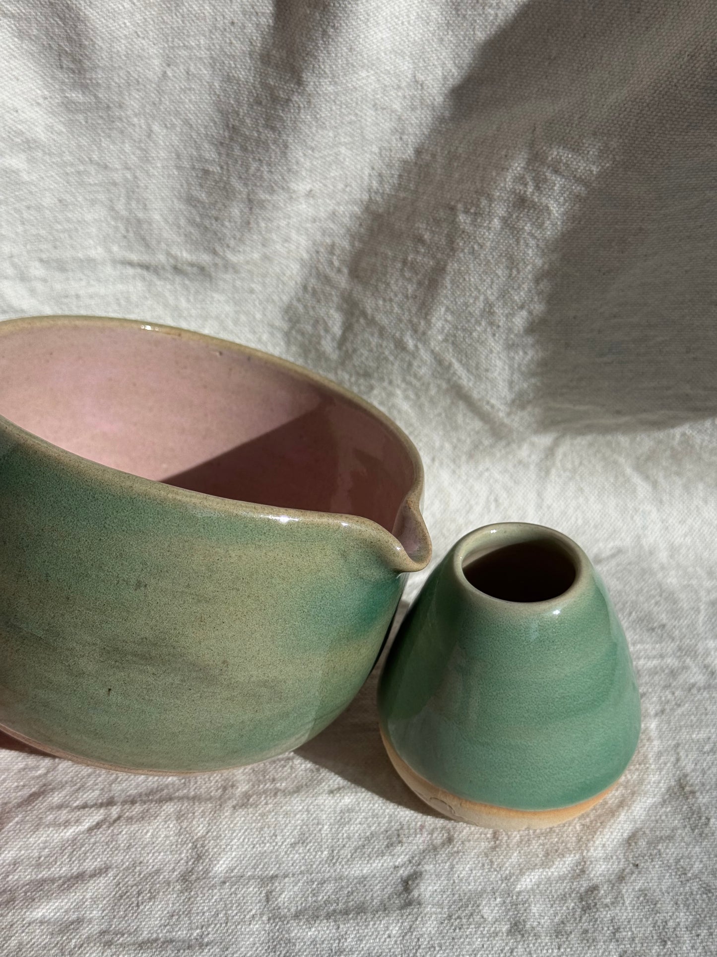 MATCH BOWL HALF GLAZED SET (2)🌸