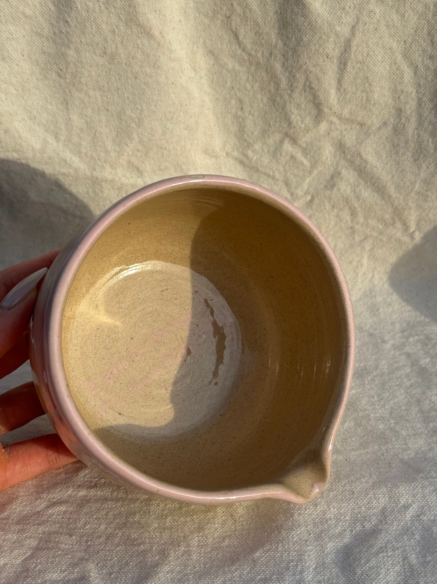 MATCHA BOWL HALF GLAZED OMBRE KATAKUCHI 🌸