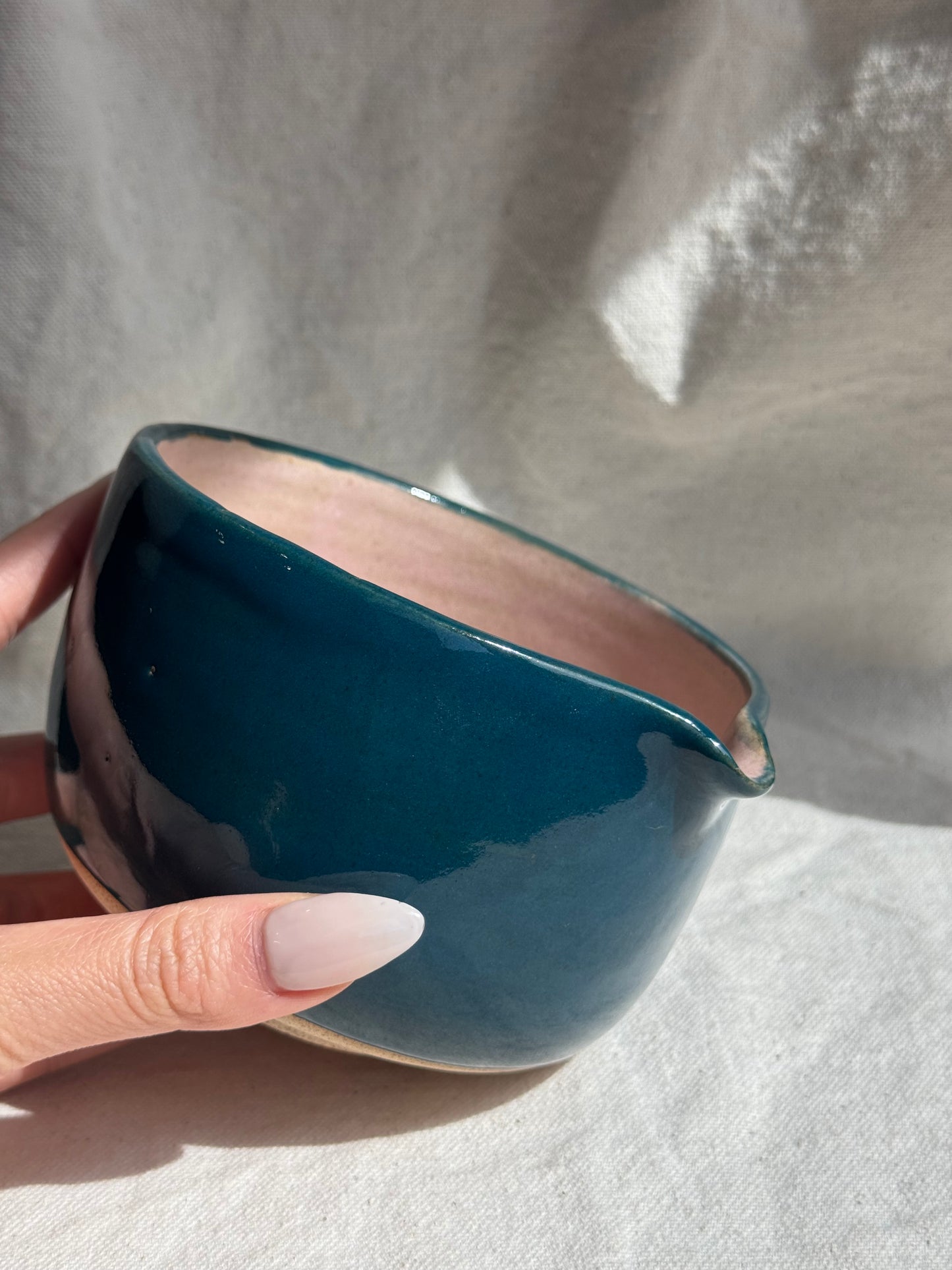 MATCH BOWL HALF GLAZED KATAKUCHI (2) 🌸