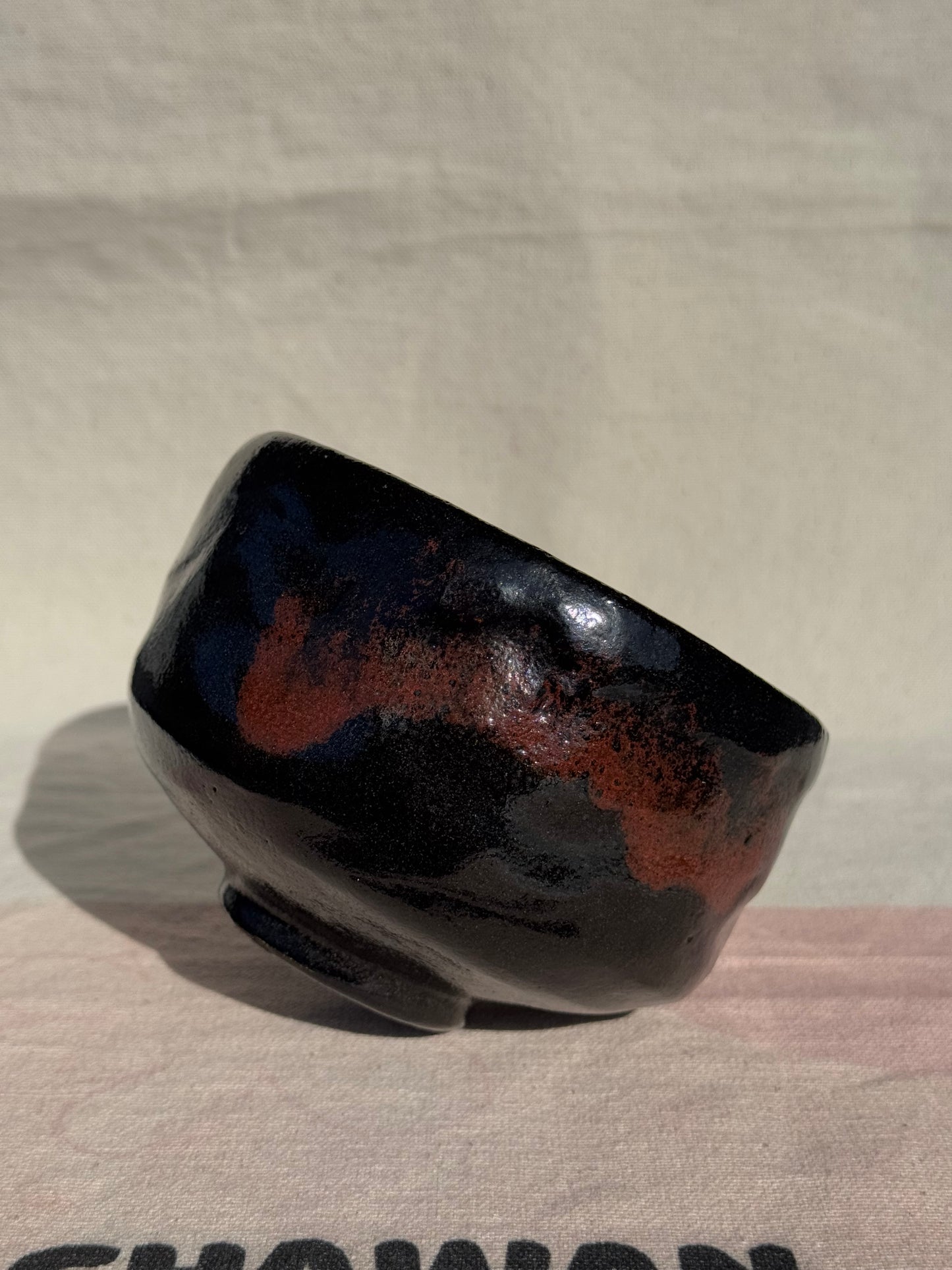 TEA BOWL KURO RAKU 🌸