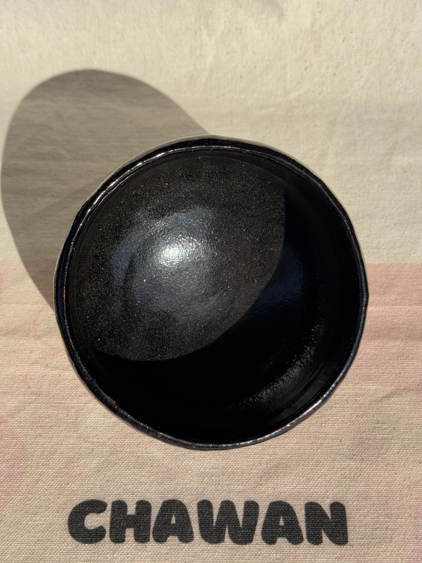 TEA BOWL KURO RAKU 🌸