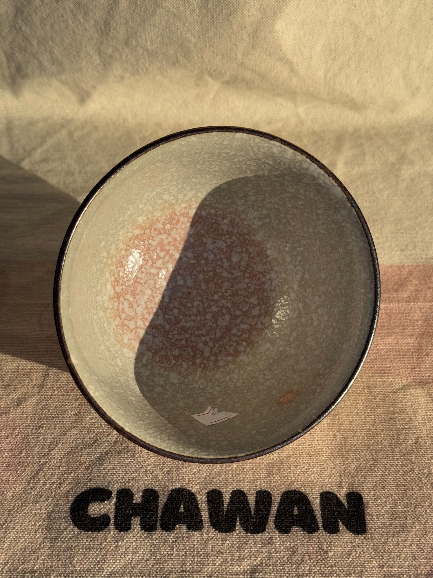 TEA BOWL KYO YAKI WHITE FLAKE GLAZE 🌸