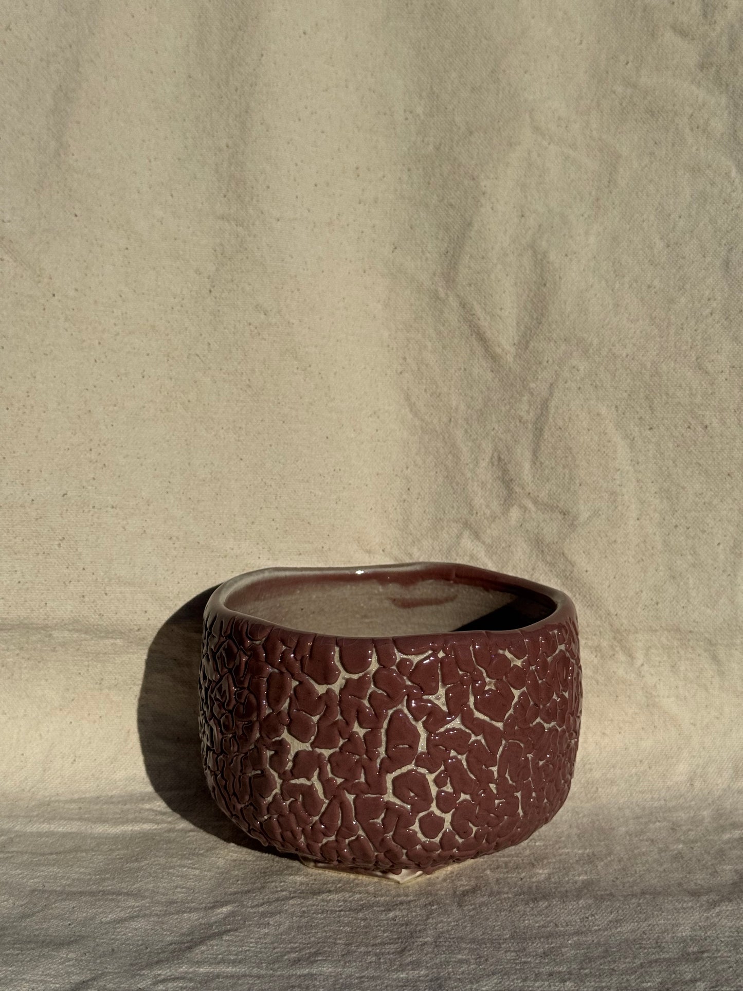 MATCHA BOWL ONI HAGI MAROON GLAZE 🌸