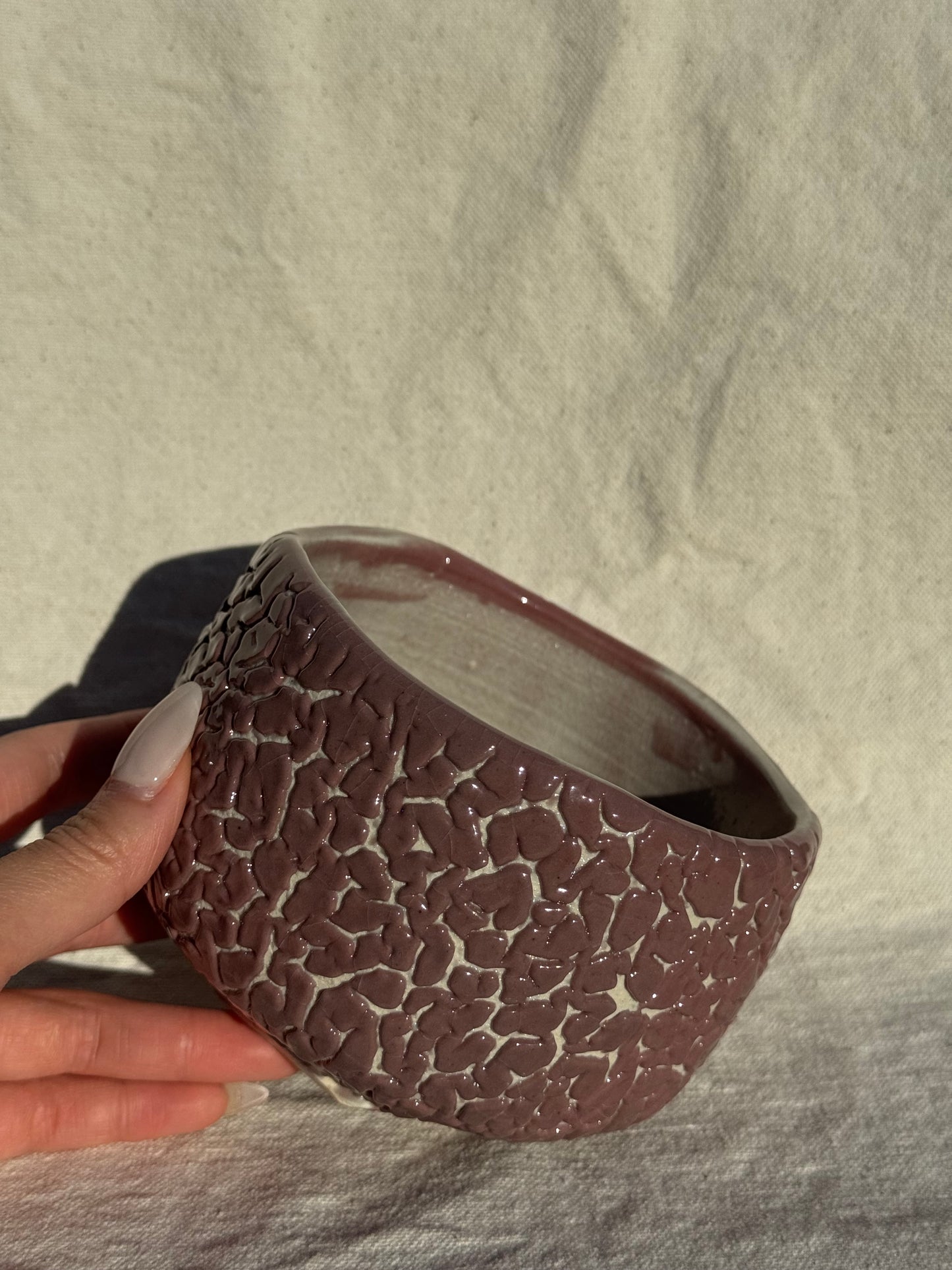 MATCHA BOWL ONI HAGI MAROON GLAZE 🌸