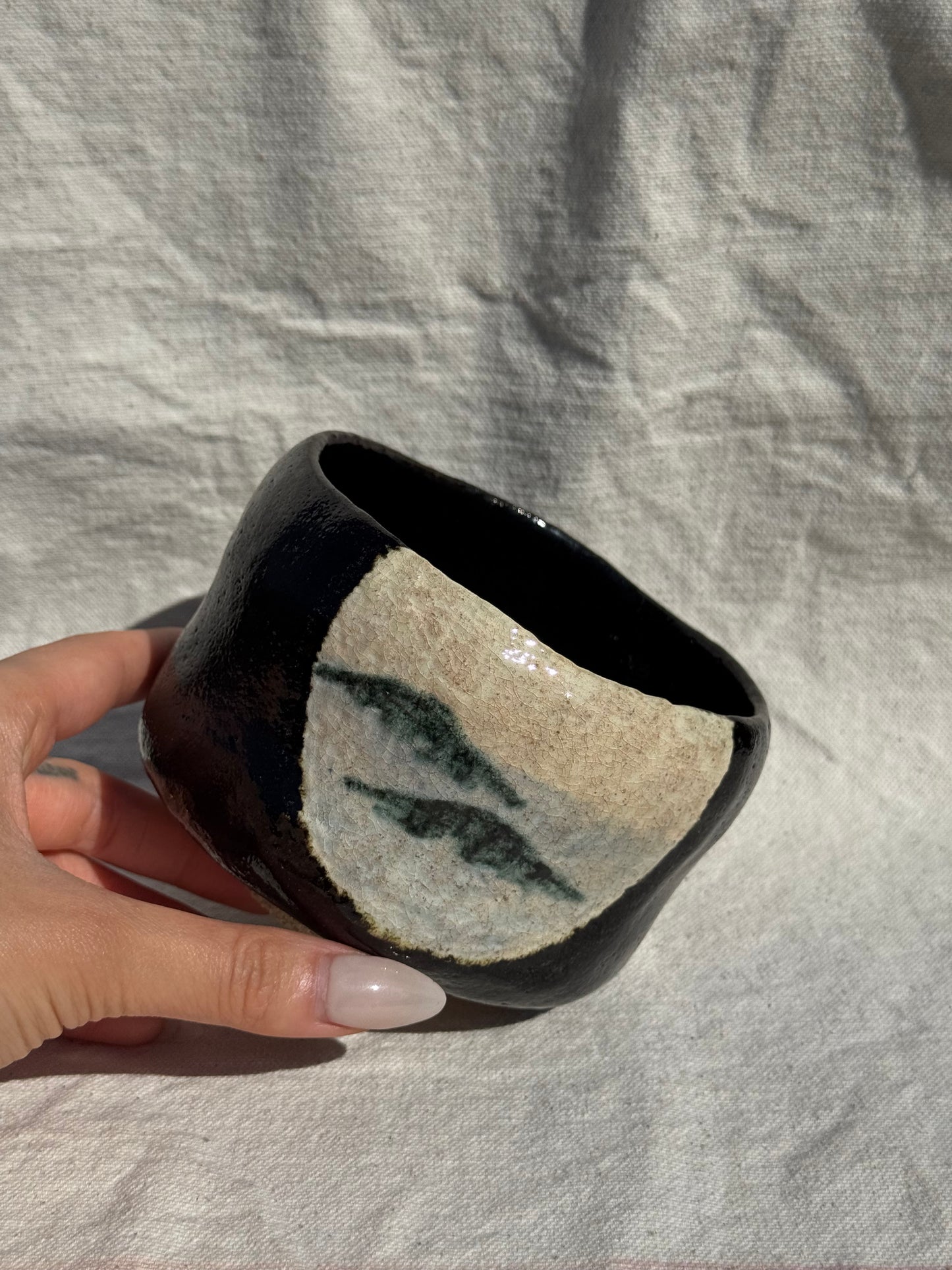 MATCHA BOWL KURO RAKU IMPERIAL THEME ISLAND by SHORAKU SASAKI 🌸