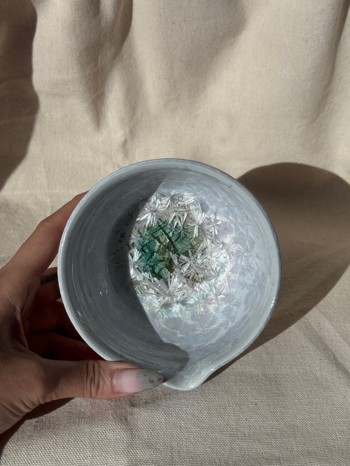 MATCHA BOWL MARBLE ASHY GREY GLAZE KATAKUCHI 🌸