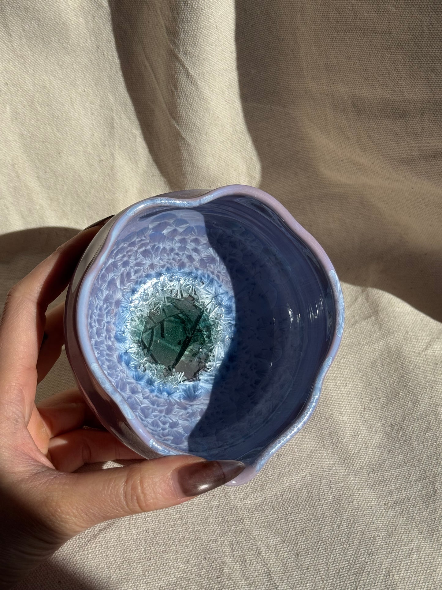MATCHA BOWL PURPLE FLORAL LOVE KATAKUCHI 🌸