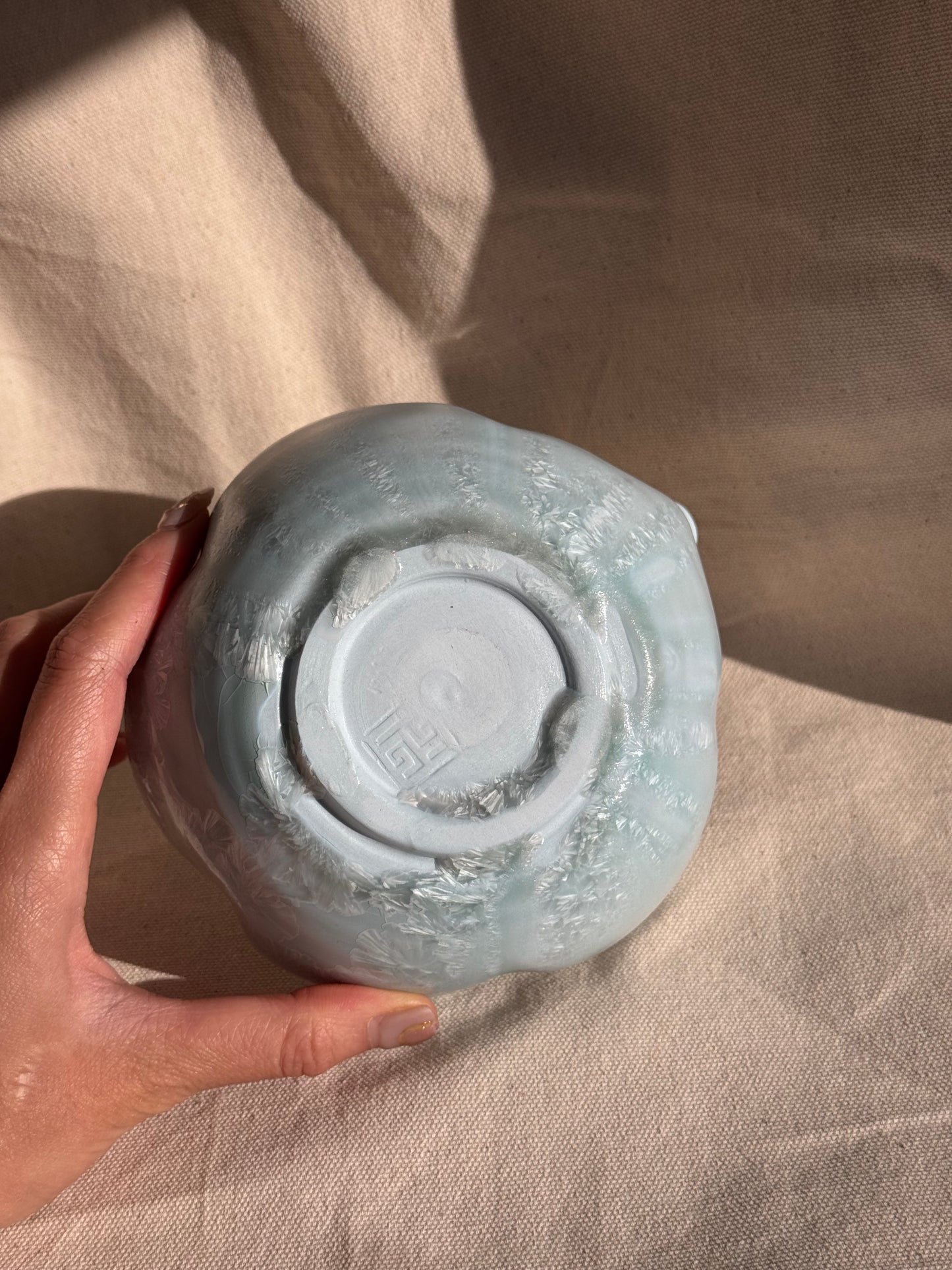 MATCHA BOWL BABY BLUE MATTE 5 CLOVES FLORAL KATAKUCHI 🌸