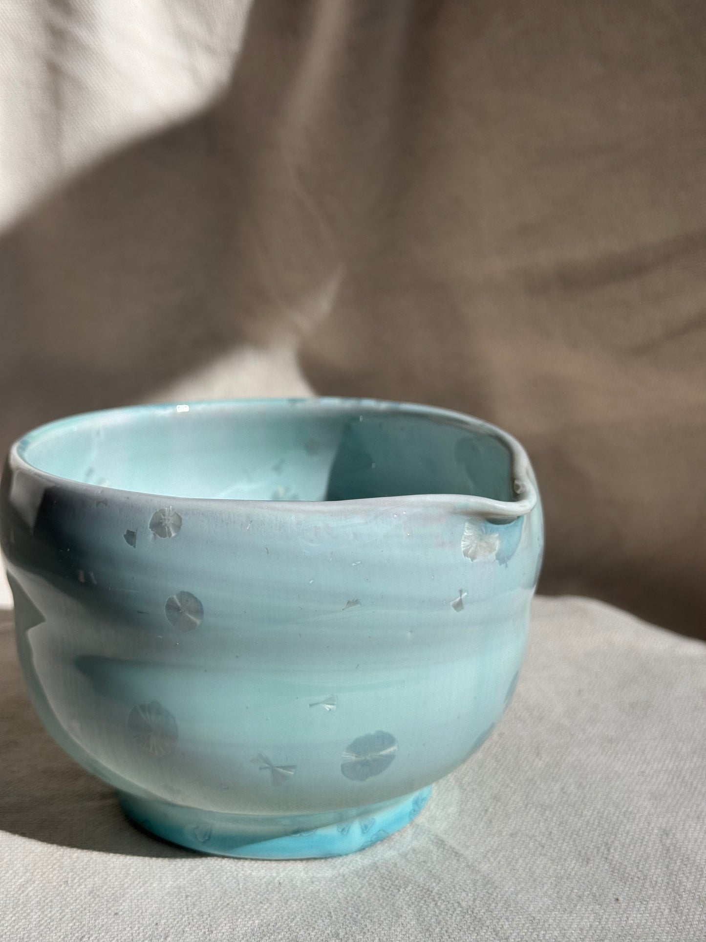 MATCHA BOWL LIGHT GREEN GLAZE KATAKUCHI 🌸