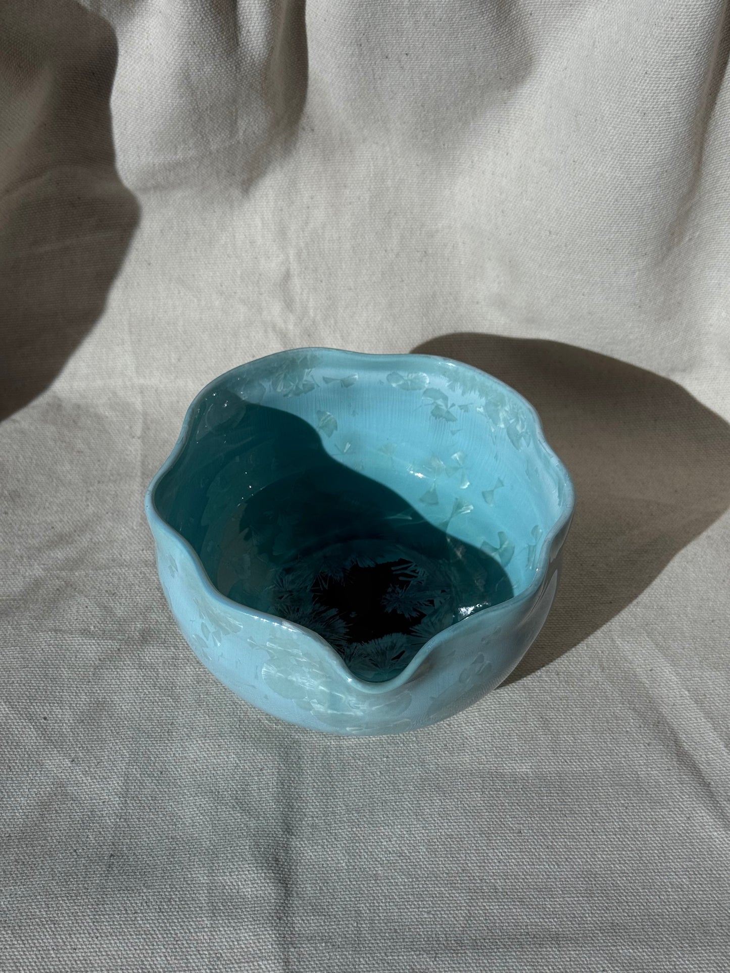 MATCHA BOWL MINTY GREEN RUFFLE FLORAL KATAKUCHI 🌸