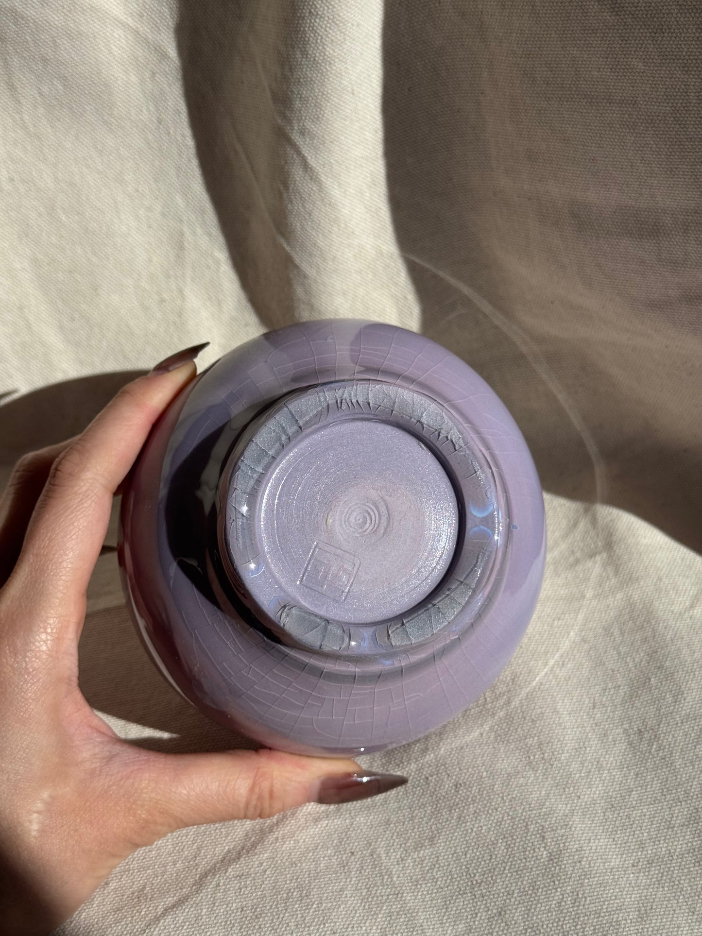MATCHA BOWL PURPLE FLORAL LOVE KATAKUCHI 🌸