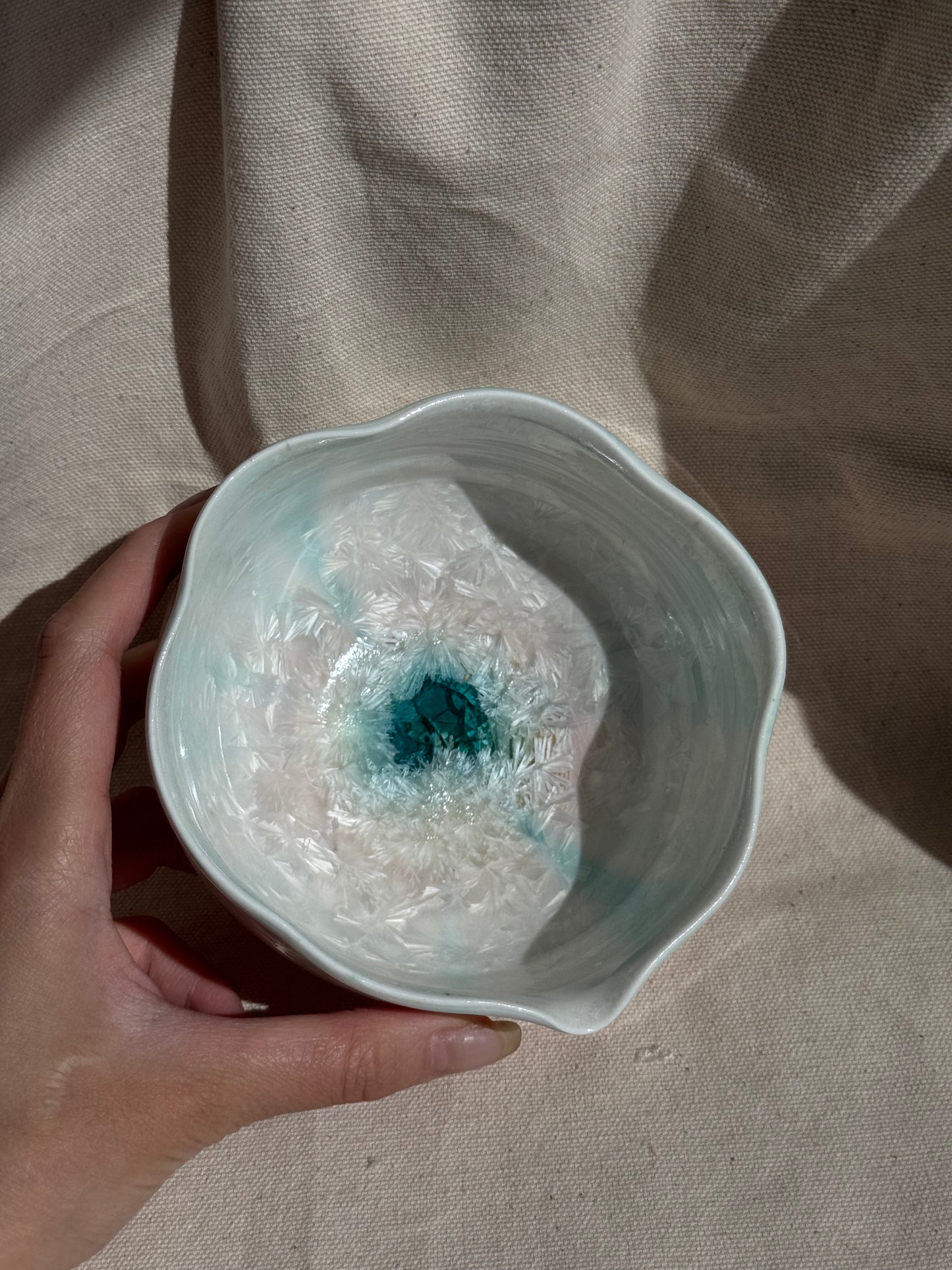 MATCHA BOWL PINK WHITE OMBRE FLORAL KATAKUCHI 🌸