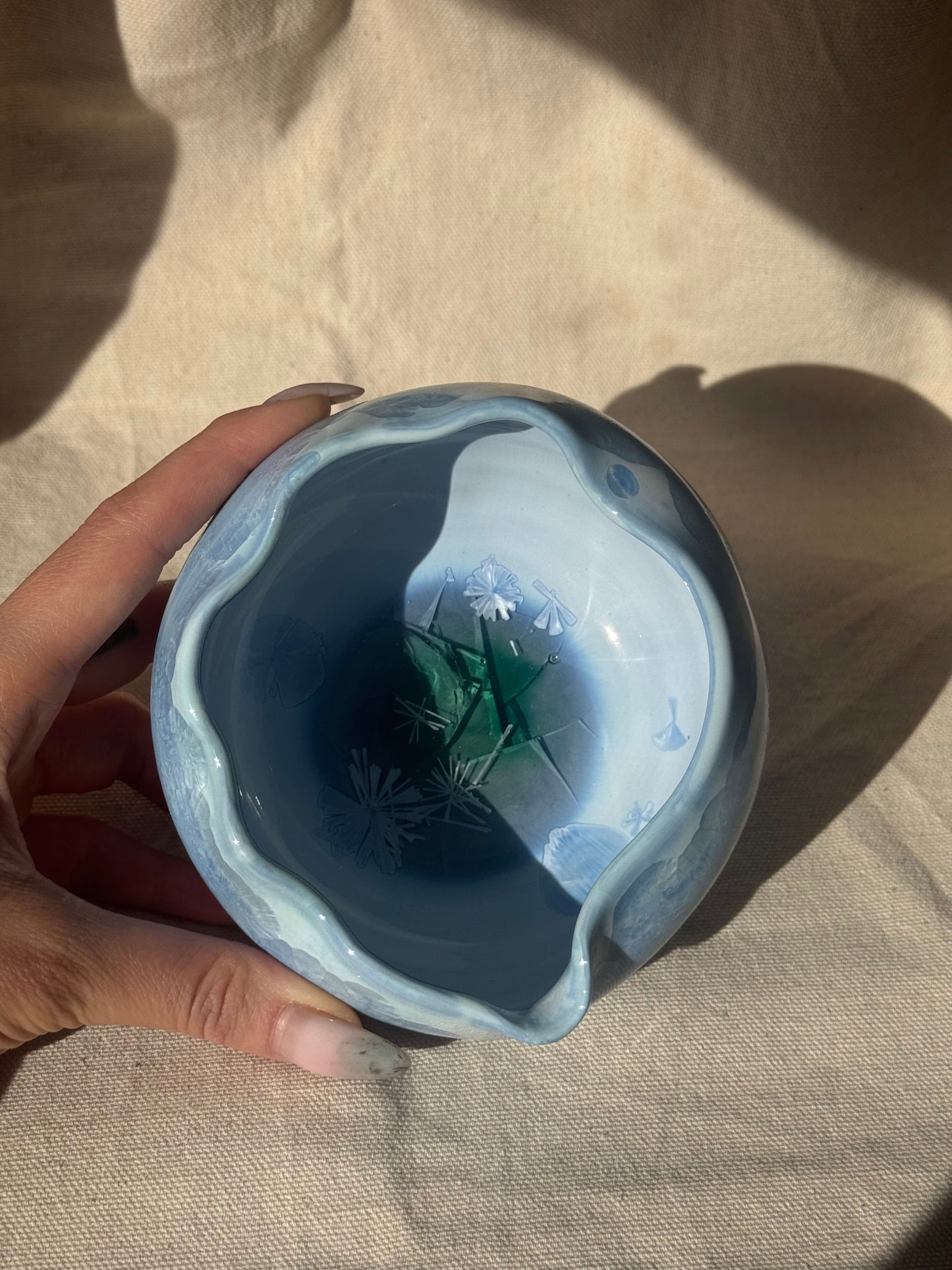 MATCHA BOWL BLUE LILAC EGGSHELL KATAKUCHI 🌸