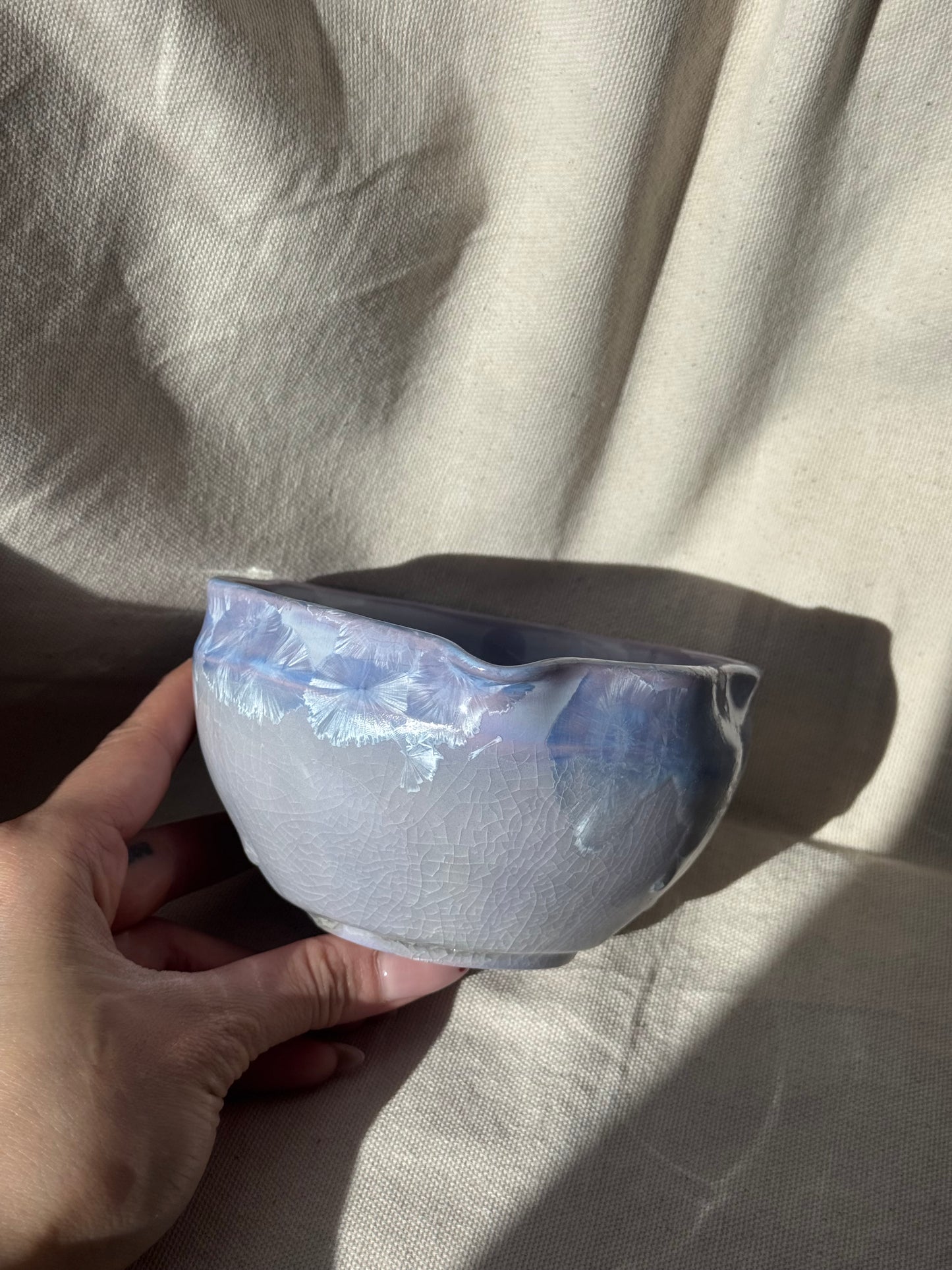 MATCHA BOWL PURPLE RUFFLE FLORAL KATAKUCHI 🌸