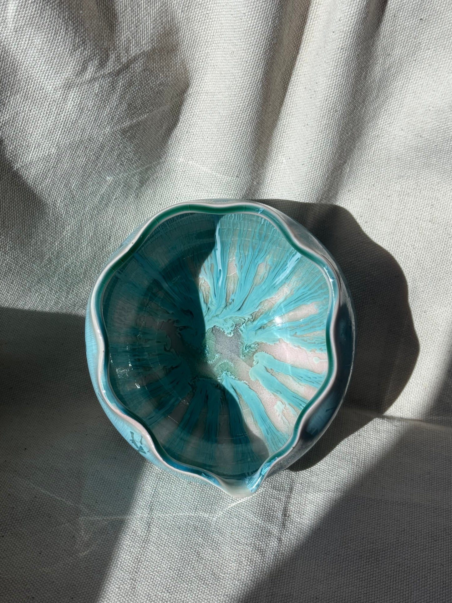 MATCHA BOWL OCEAN DRIP EGGSHELL KATAKUCHI 🌸